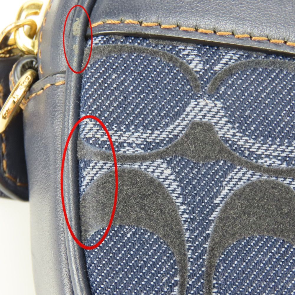 Coach Coach Coach Signature Denim Waist Bag Leather Belt Bag F58550 DUTY FREE for USA Size ONE SIZE - 8 Thumbnail