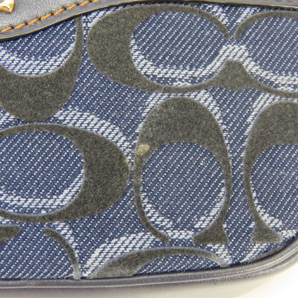 Coach Coach Coach Signature Denim Waist Bag Leather Belt Bag F58550 DUTY FREE for USA Size ONE SIZE - 9 Thumbnail