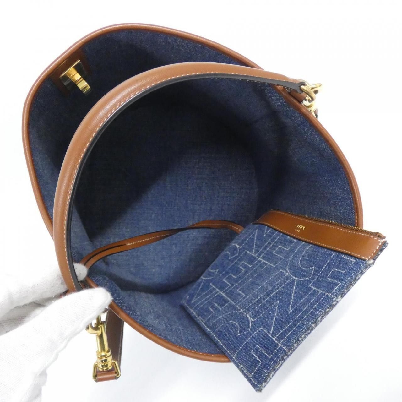 Celine Celine Celine 16 Denim Bucket Bag Textile Shoulder Bag 195572ERE DUTY FREE for USA Size ONE SIZE - 6 Thumbnail
