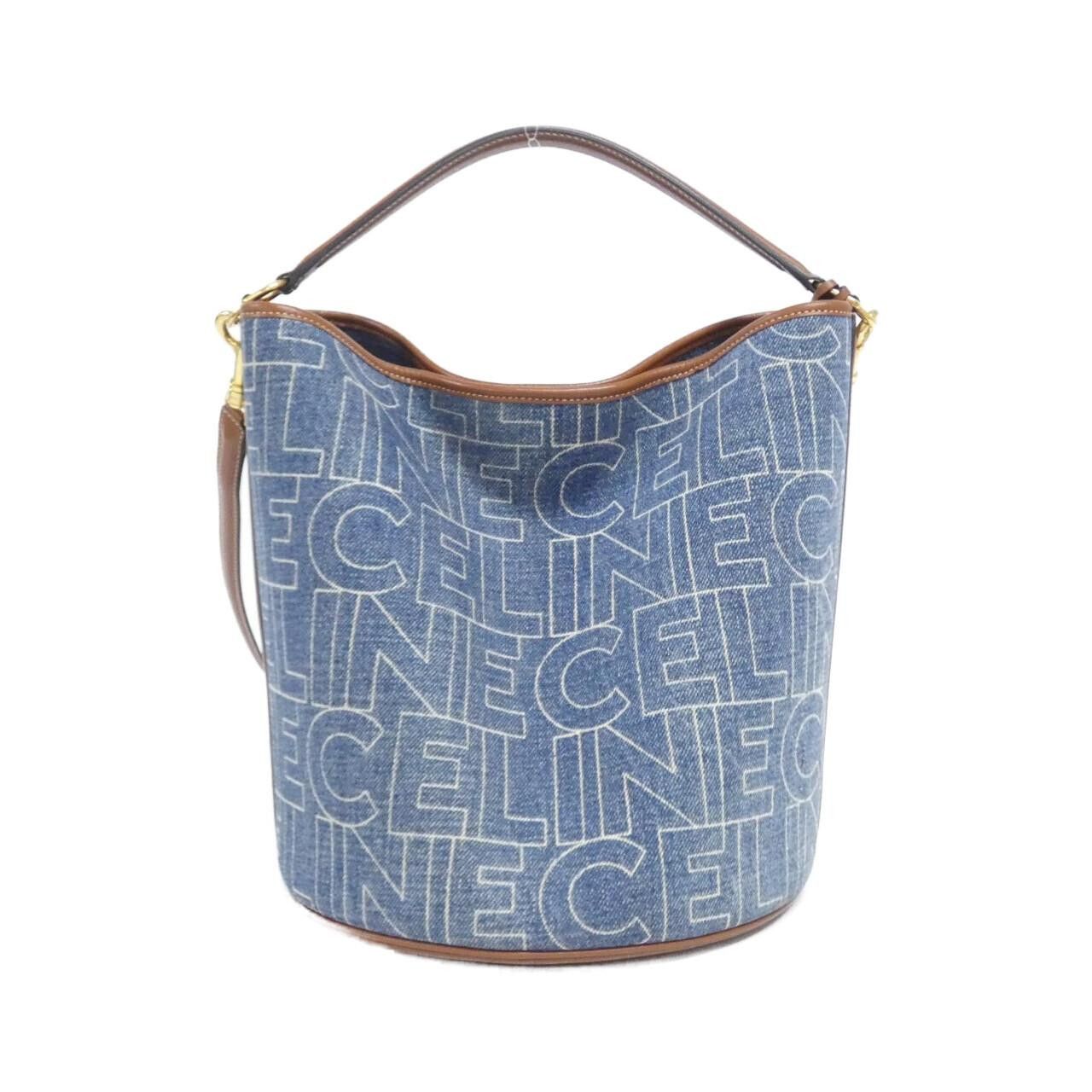 Celine Celine Celine 16 Denim Bucket Bag Textile Shoulder Bag 195572ERE DUTY FREE for USA Size ONE SIZE - 2 Thumbnail