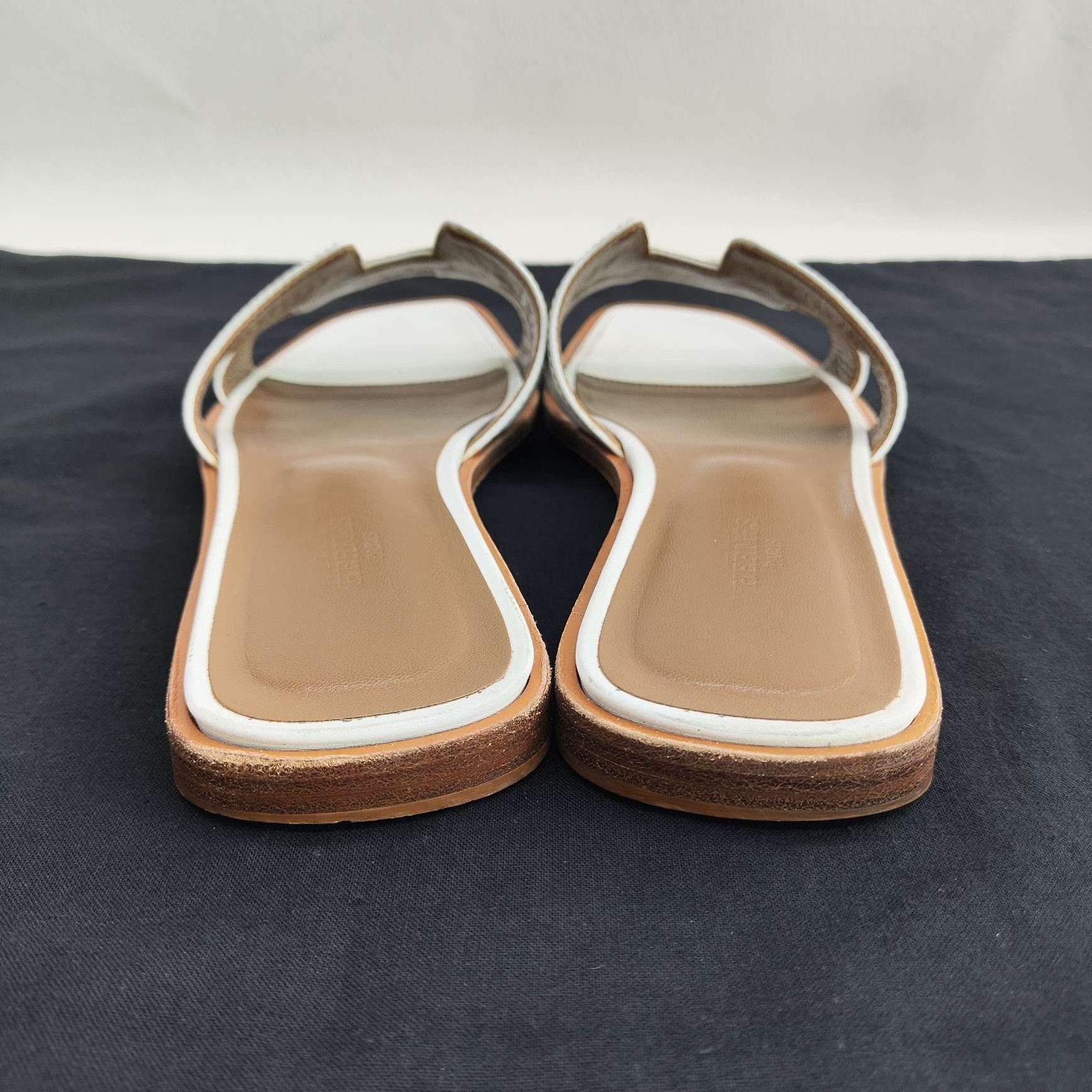 Hermes Hermes White Sandals us_6-5 Women Size US 6.5 / IT 36.5 - 5 Thumbnail