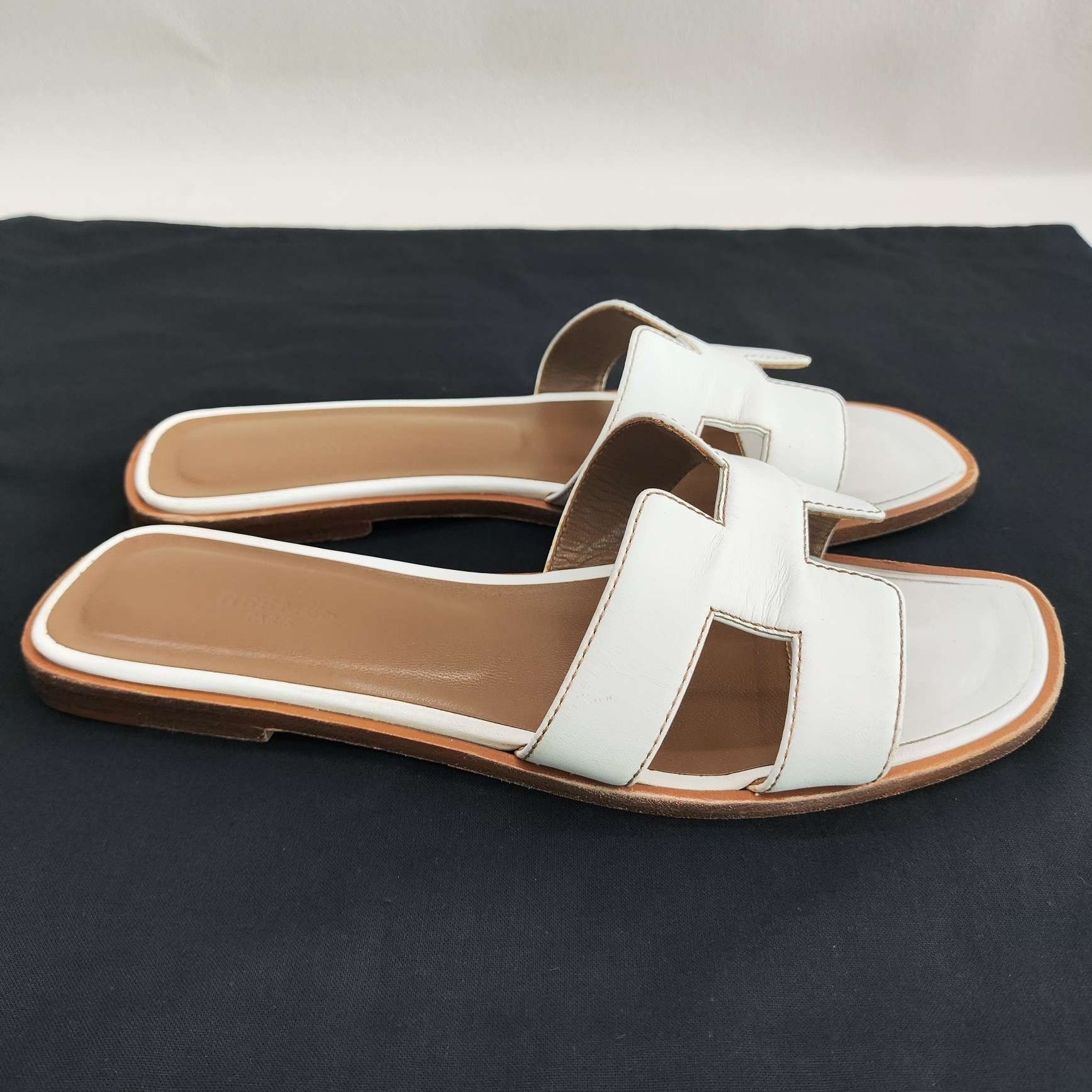 Hermes Hermes White Sandals us_6-5 Women Size US 6.5 / IT 36.5 - 4 Thumbnail