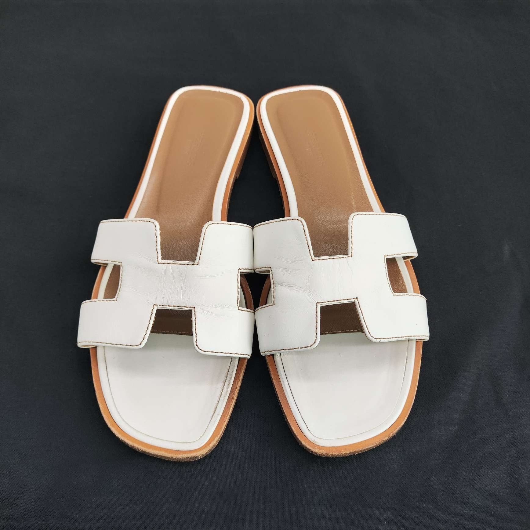 Hermes Hermes White Sandals us_6-5 Women Size US 6.5 / IT 36.5 - 2 Thumbnail