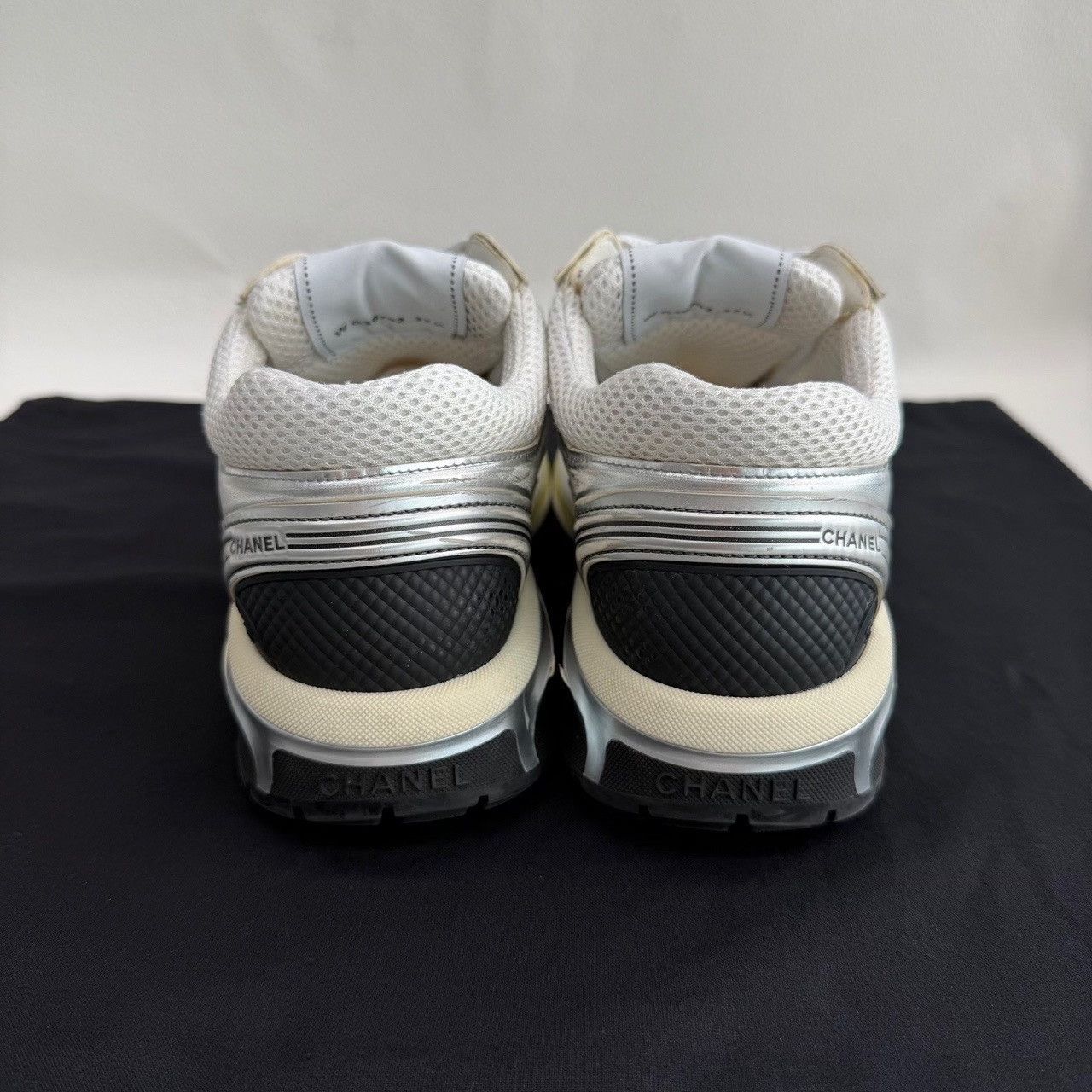Chanel Chanel Silver Lowtop Sneakers us_6-5 Women Size US 6.5 / IT 36.5 - 5 Thumbnail