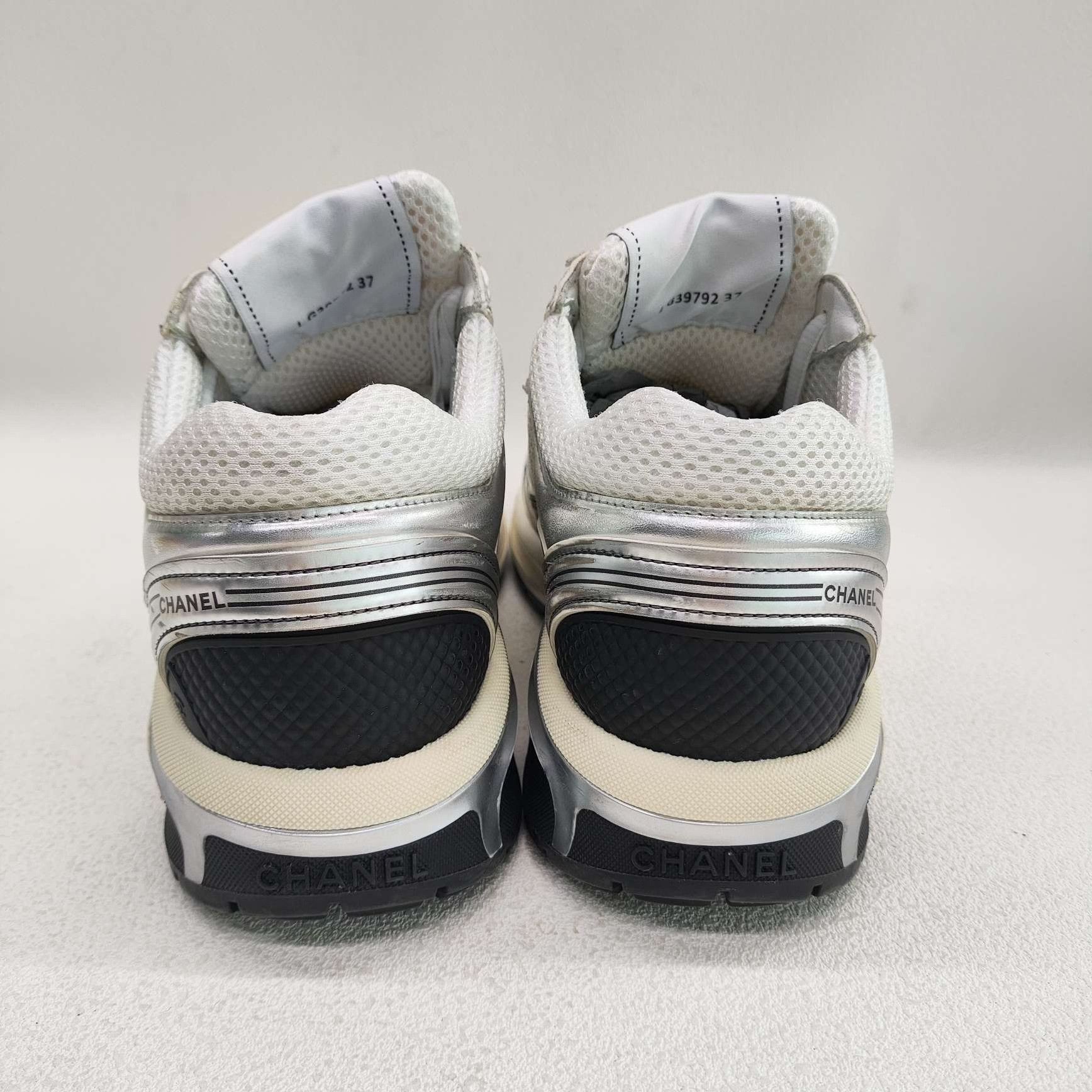Chanel Chanel Silver Lowtop Sneakers us_6-5 Women Size US 6.5 / IT 36.5 - 5 Thumbnail