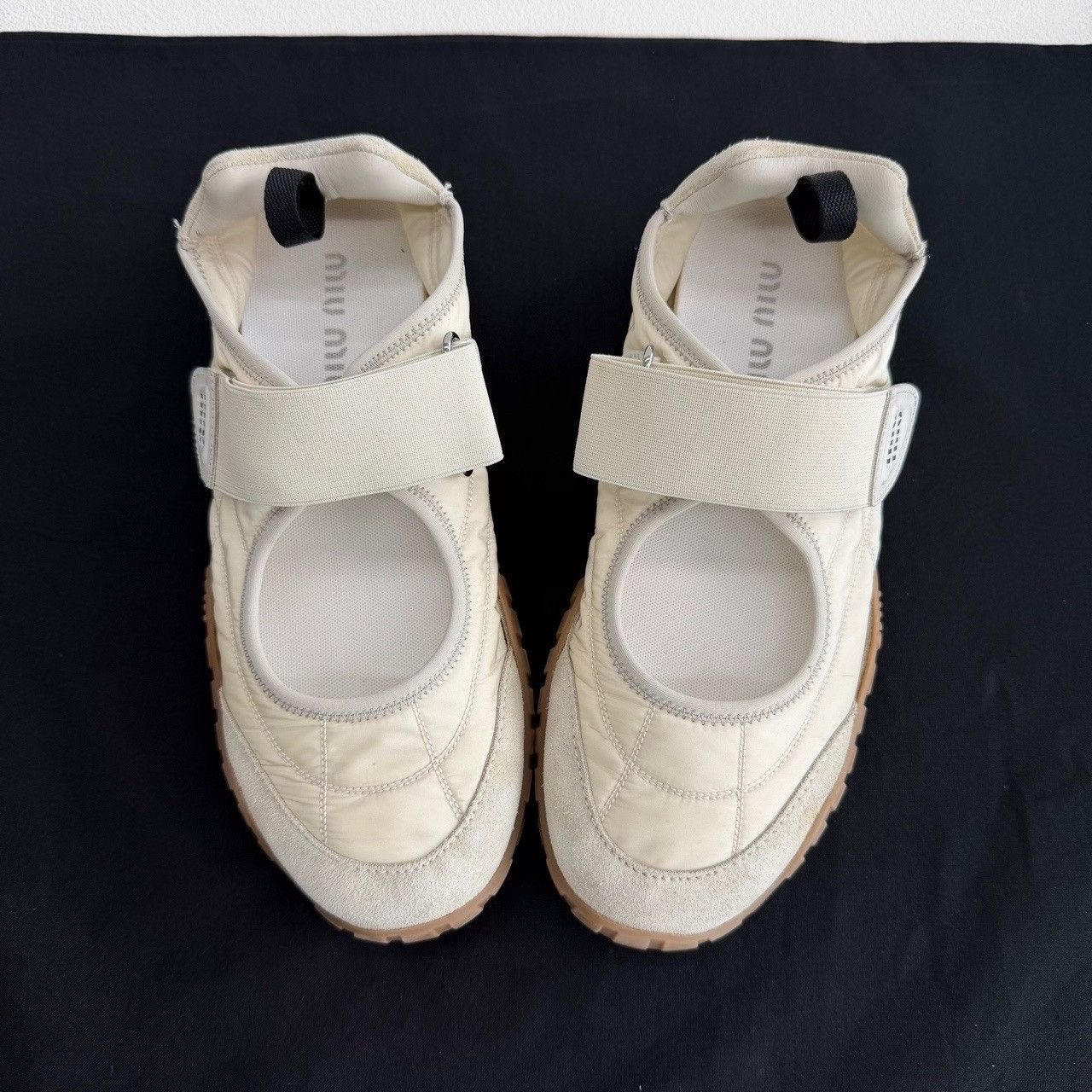 Miu Miu Miu Miu Suede White Lowtop Sneakers us_6-5 Women Size US 6.5 / IT 36.5 - 9 Thumbnail