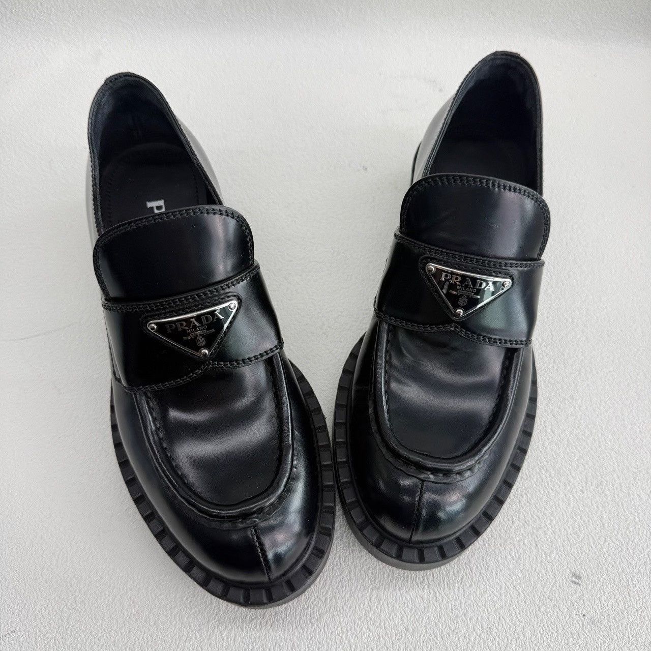 Prada Prada Retro Black Lowtop Sneakers us_5 Women Size US 5 / IT 35 - 9 Thumbnail