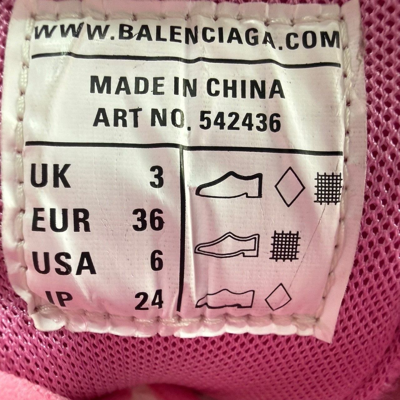 Balenciaga Balenciaga Pink Lowtop Sneakers us_6 Women Size US 6 / IT 36 - 7 Thumbnail