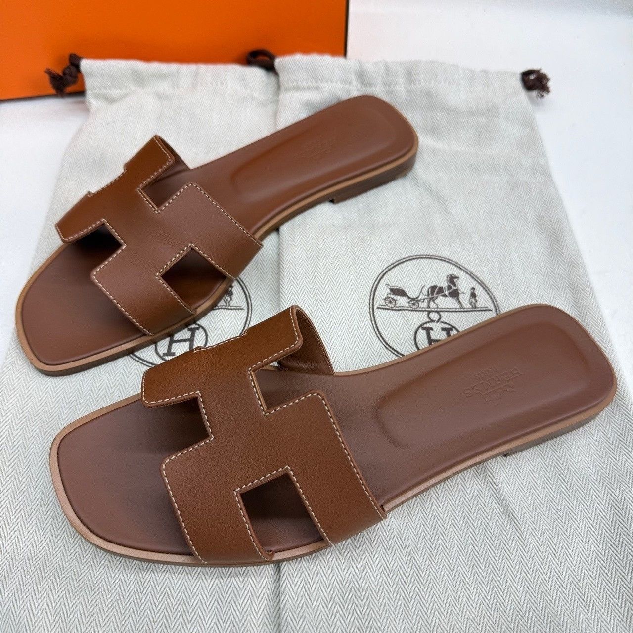 Hermes Hermes Brown Sandals us_7-5 Women Size US 7.5 / IT 37.5 - 2 Thumbnail