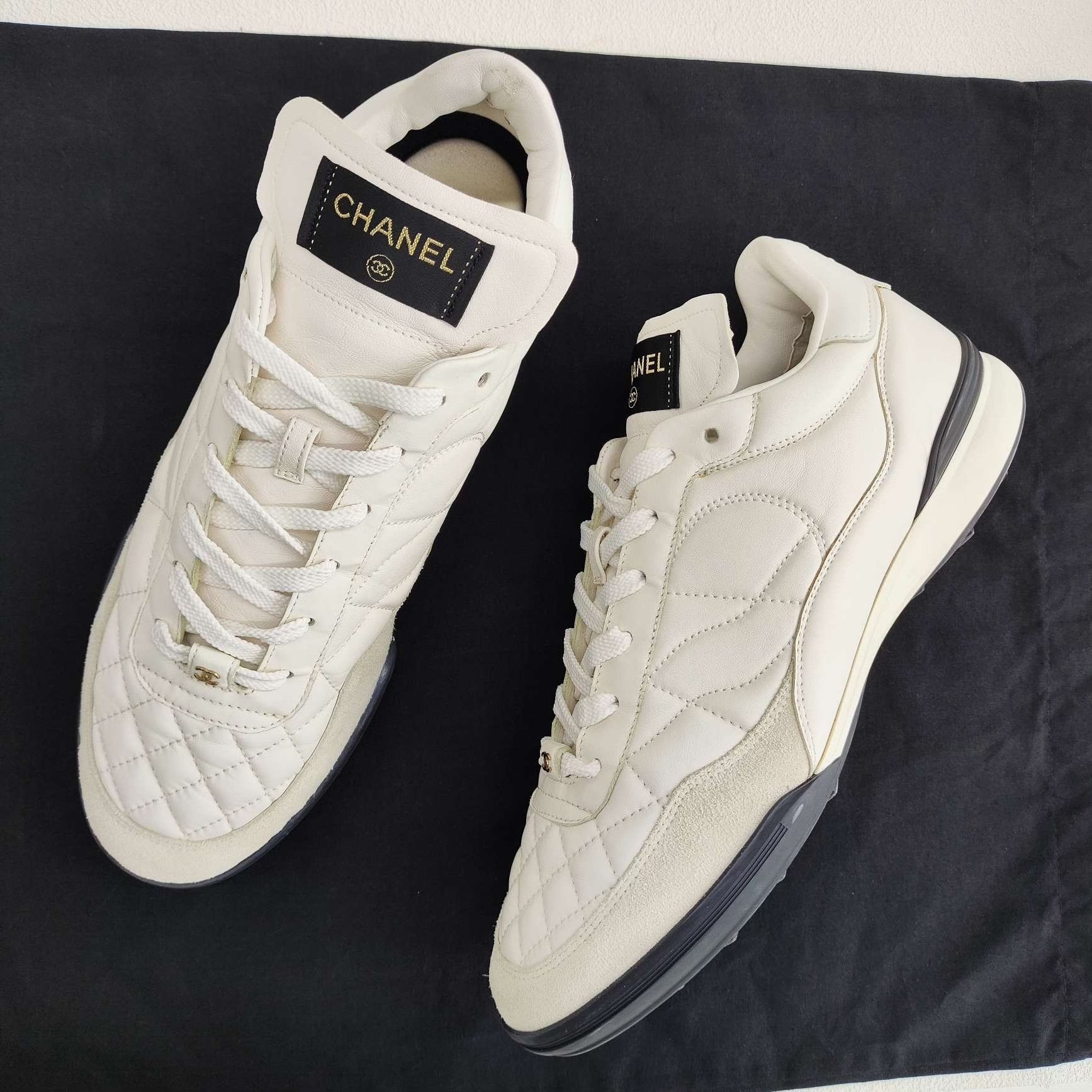 Chanel Chanel Leather White Lowtop Sneakers 9 Men Size US 9 / EU 42 - 8 Thumbnail
