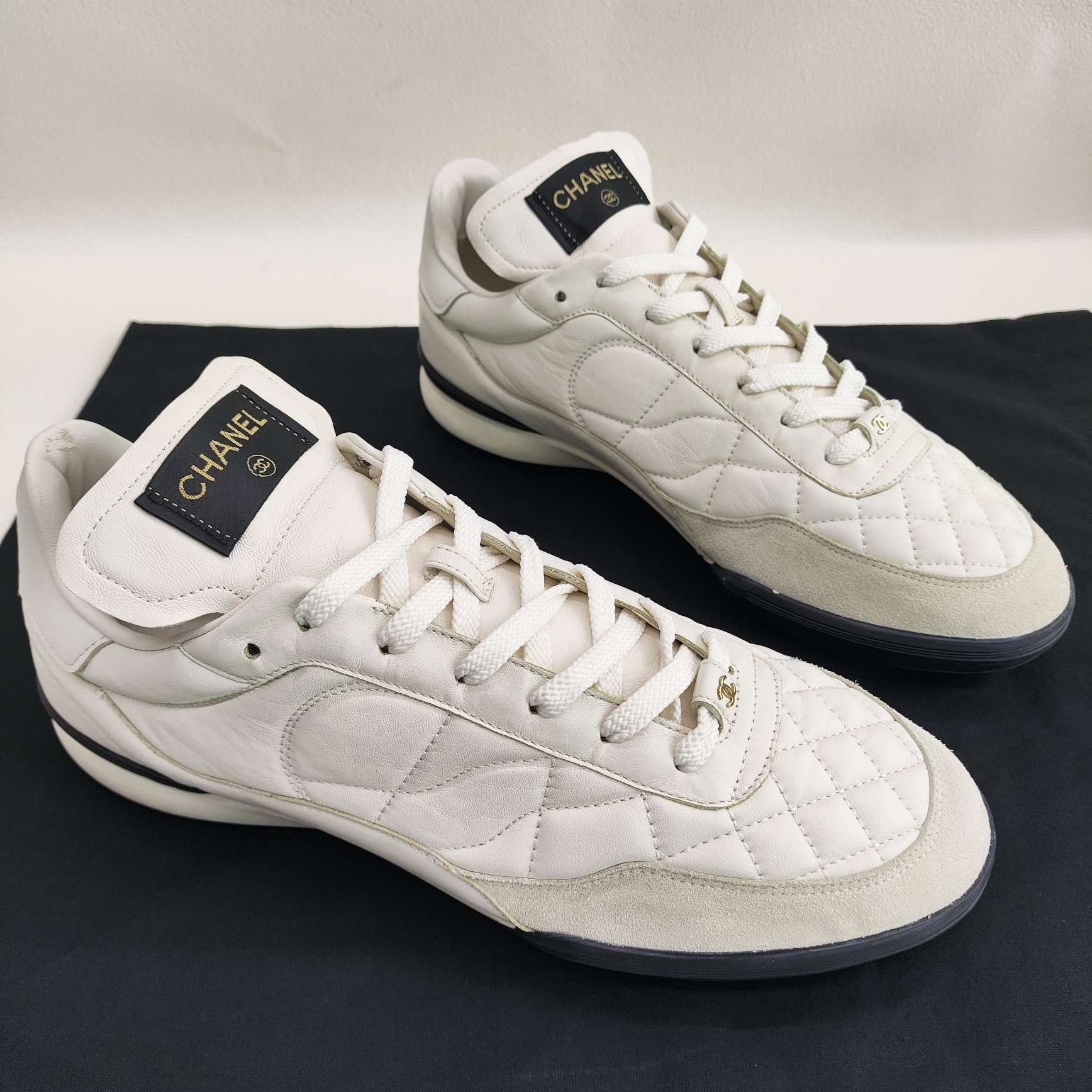 Chanel Chanel Leather White Lowtop Sneakers 9 Men Size US 9 / EU 42 - 3 Thumbnail