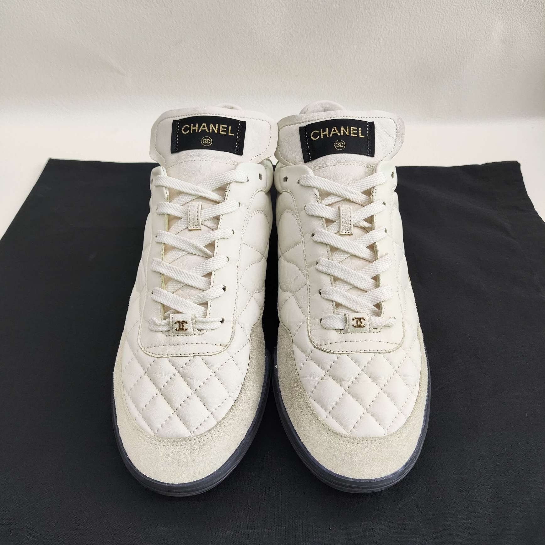 Chanel Chanel Leather White Lowtop Sneakers 9 Men Size US 9 / EU 42 - 2 Thumbnail