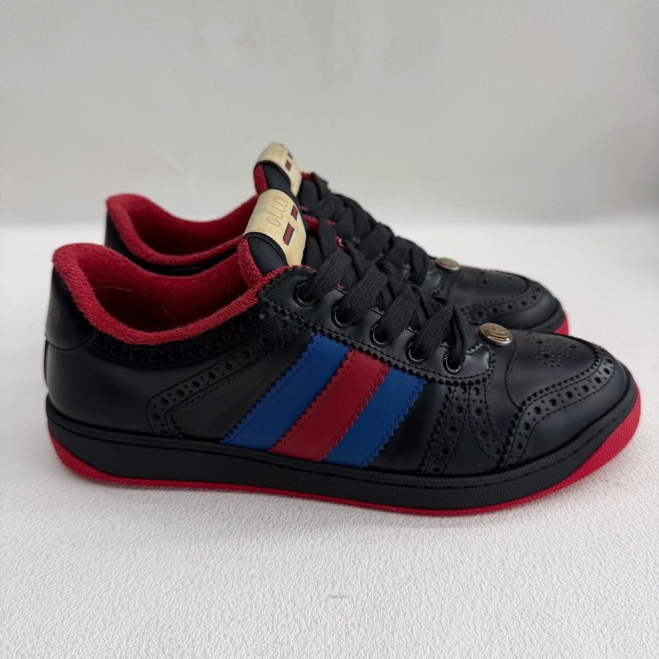Gucci Gucci Leather Black Lowtop Sneakers 8 Men Size US 8 / EU 41 - 4 Thumbnail