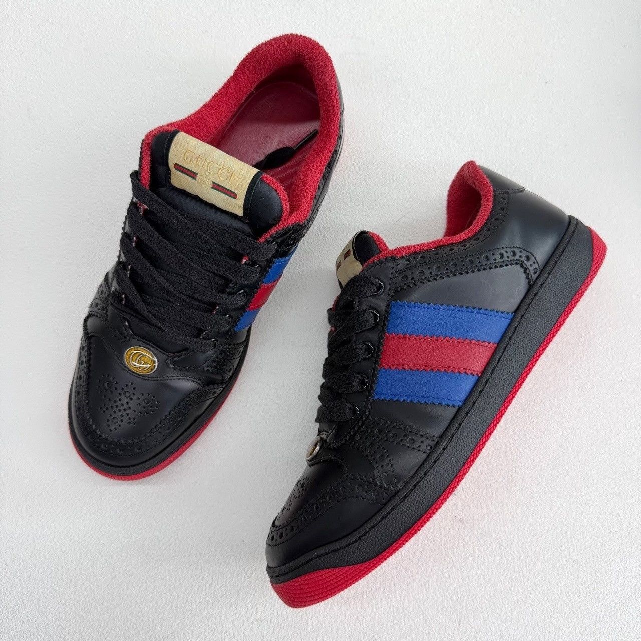 Gucci Gucci Leather Black Lowtop Sneakers 8 Men Size US 8 / EU 41 - 8 Thumbnail