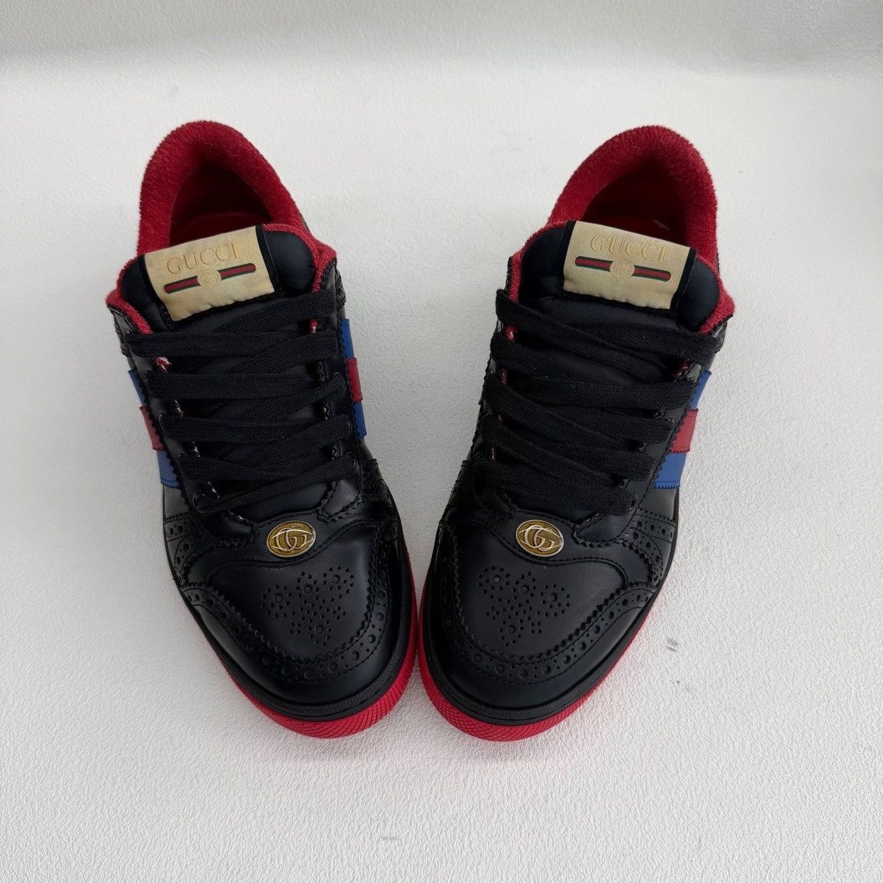 Gucci Gucci Leather Black Lowtop Sneakers 8 Men Size US 8 / EU 41 - 9 Thumbnail