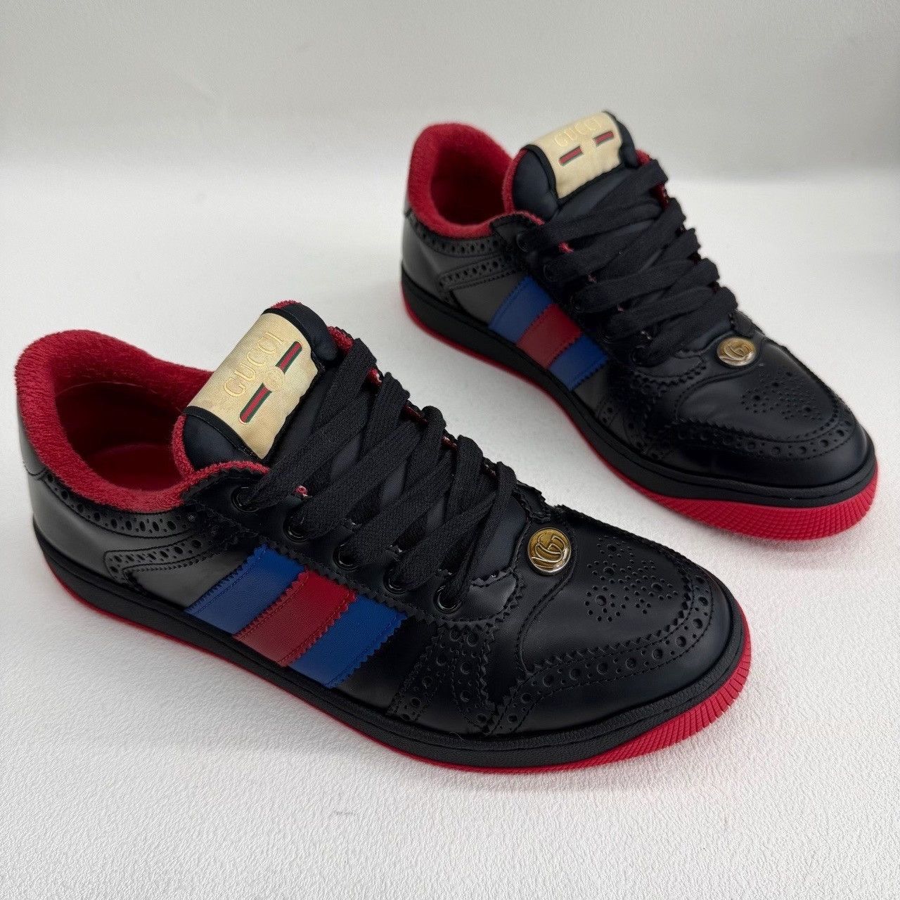 Gucci Gucci Leather Black Lowtop Sneakers 8 Men Size US 8 / EU 41 - 3 Thumbnail