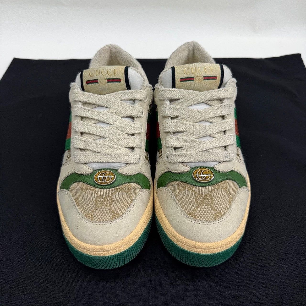 Gucci Gucci Canvas Green Lowtop Sneakers us_6 Women Size US 6 / IT 36 - 2 Thumbnail