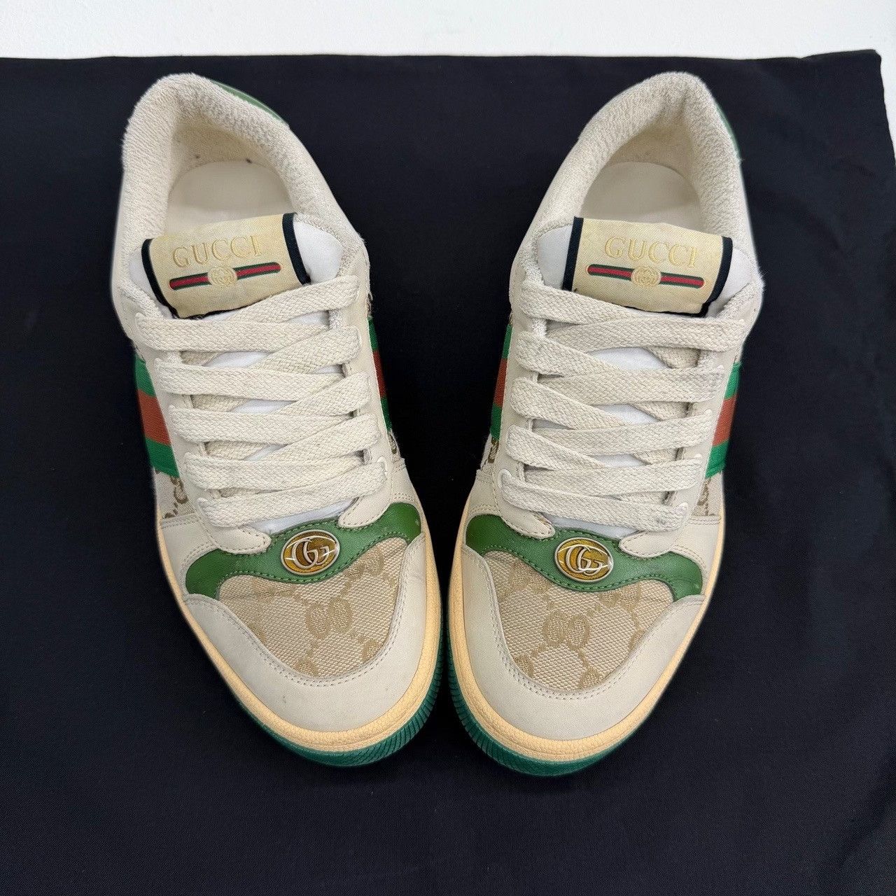 Gucci Gucci Canvas Green Lowtop Sneakers us_6 Women Size US 6 / IT 36 - 9 Thumbnail