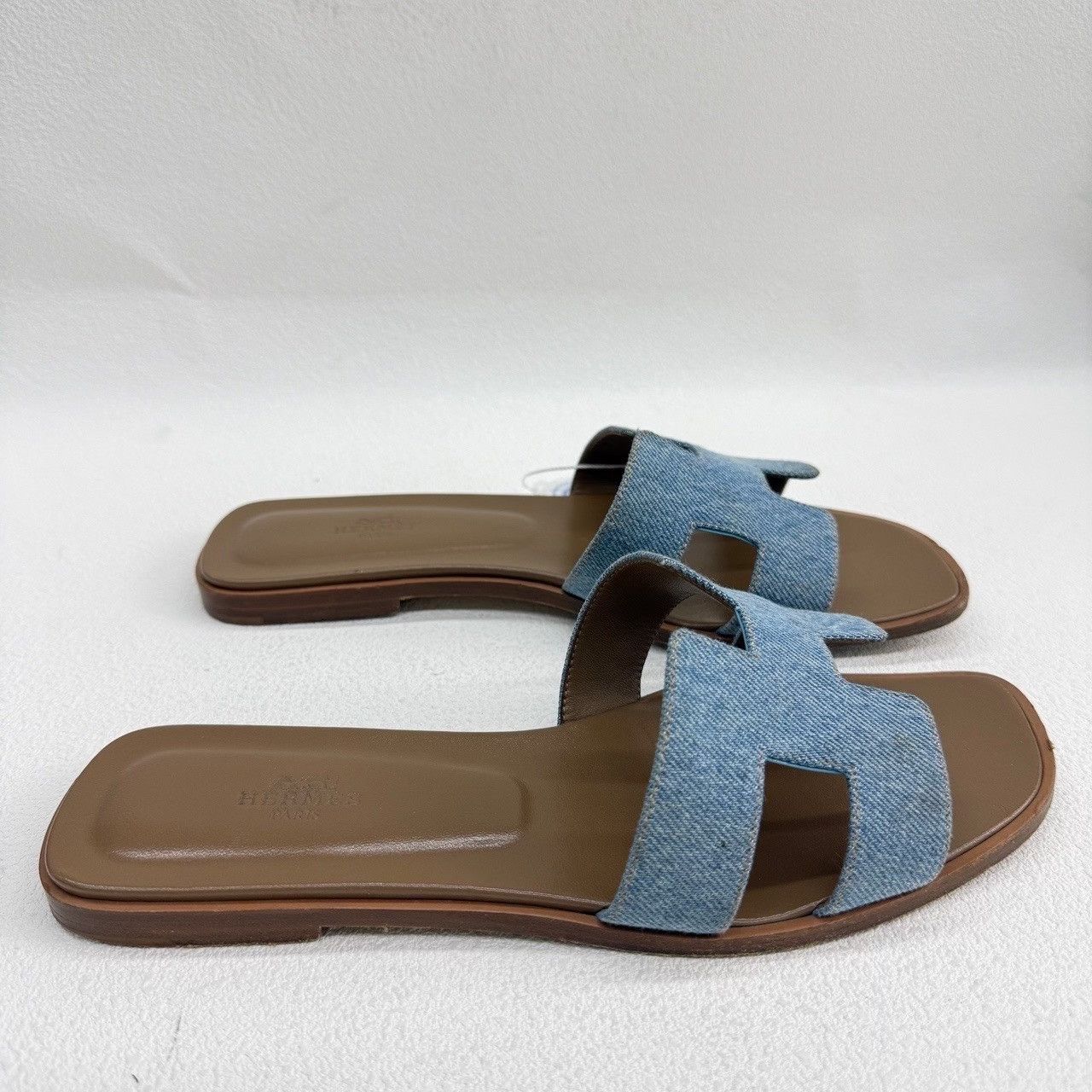 Hermes Hermes Canvas Denim Multi Sandals us_8-5 Women Size US 8.5 / IT 38.5 - 6 Thumbnail