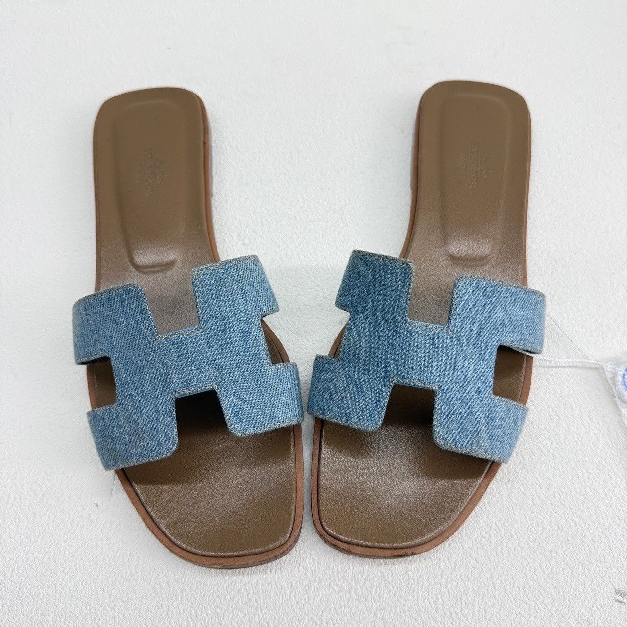 Hermes Hermes Canvas Denim Multi Sandals us_8-5 Women Size US 8.5 / IT 38.5 - 8 Thumbnail