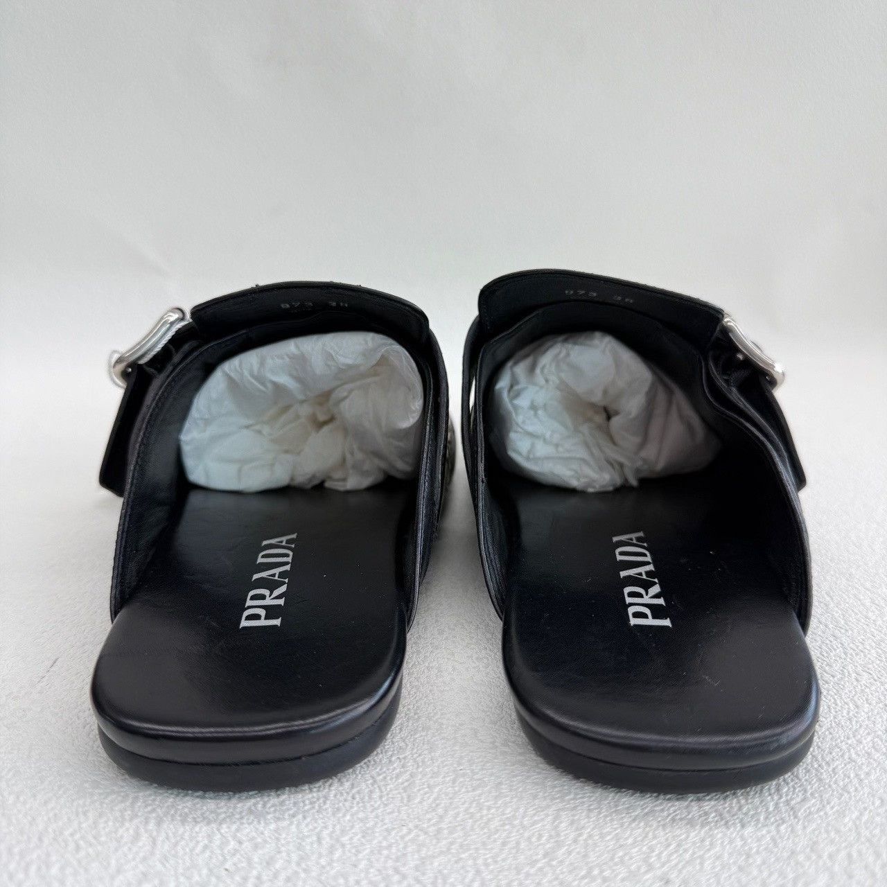 Prada Prada Leather Black Sandals us_7-5 Women Size US 7.5 / IT 37.5 - 5 Thumbnail