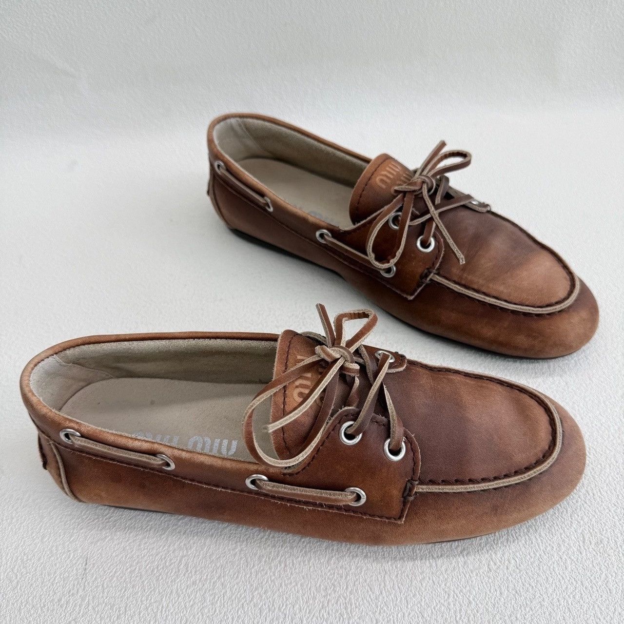 Miu Miu Miu Miu Brown Lowtop Sneakers us_6 Women Size US 6 / IT 36 - 3 Thumbnail