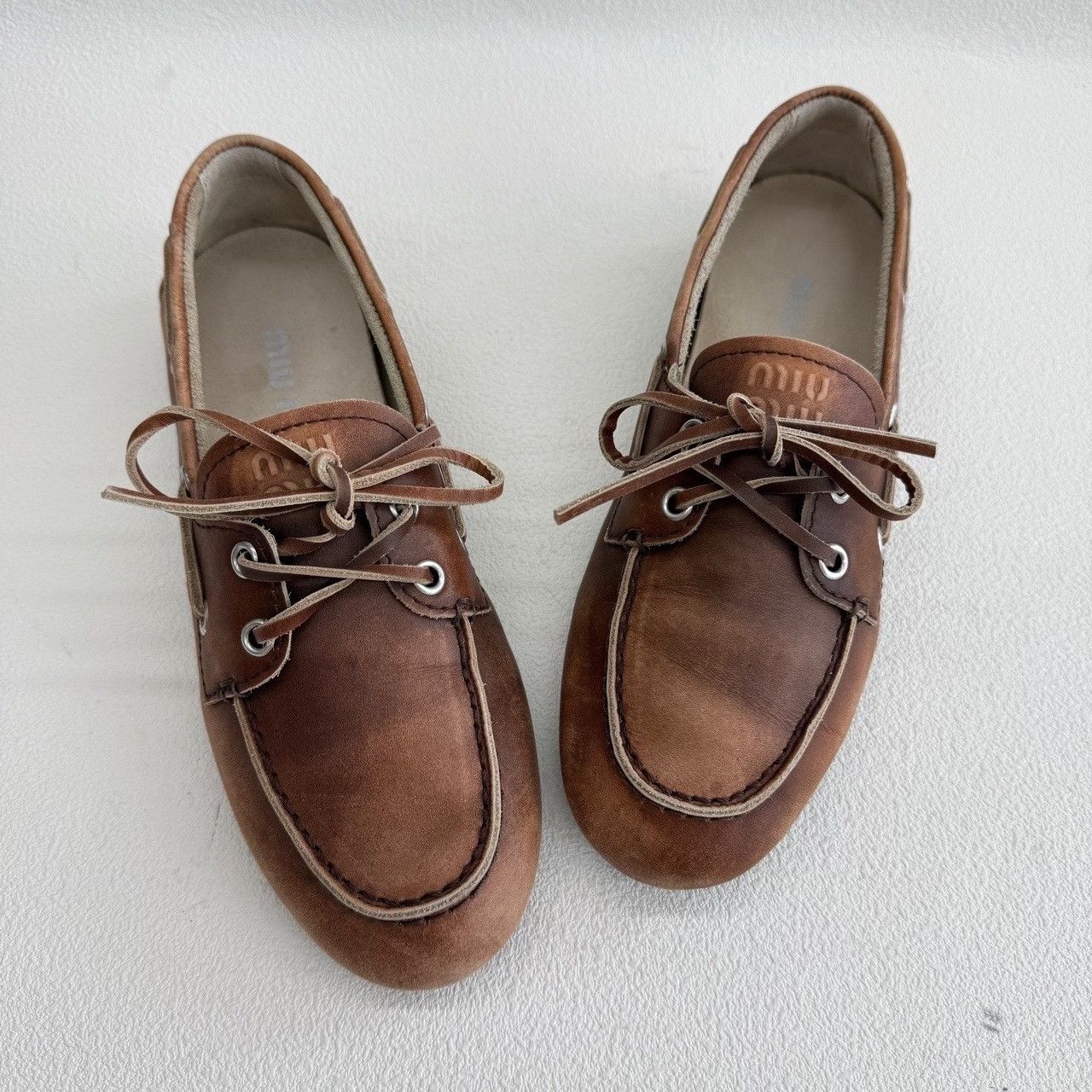 Miu Miu Miu Miu Brown Lowtop Sneakers us_6 Women Size US 6 / IT 36 - 9 Thumbnail