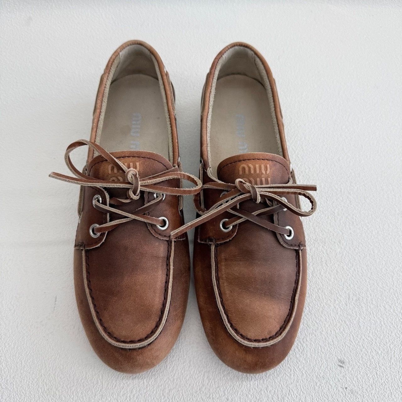 Miu Miu Miu Miu Brown Lowtop Sneakers us_6 Women Size US 6 / IT 36 - 2 Thumbnail