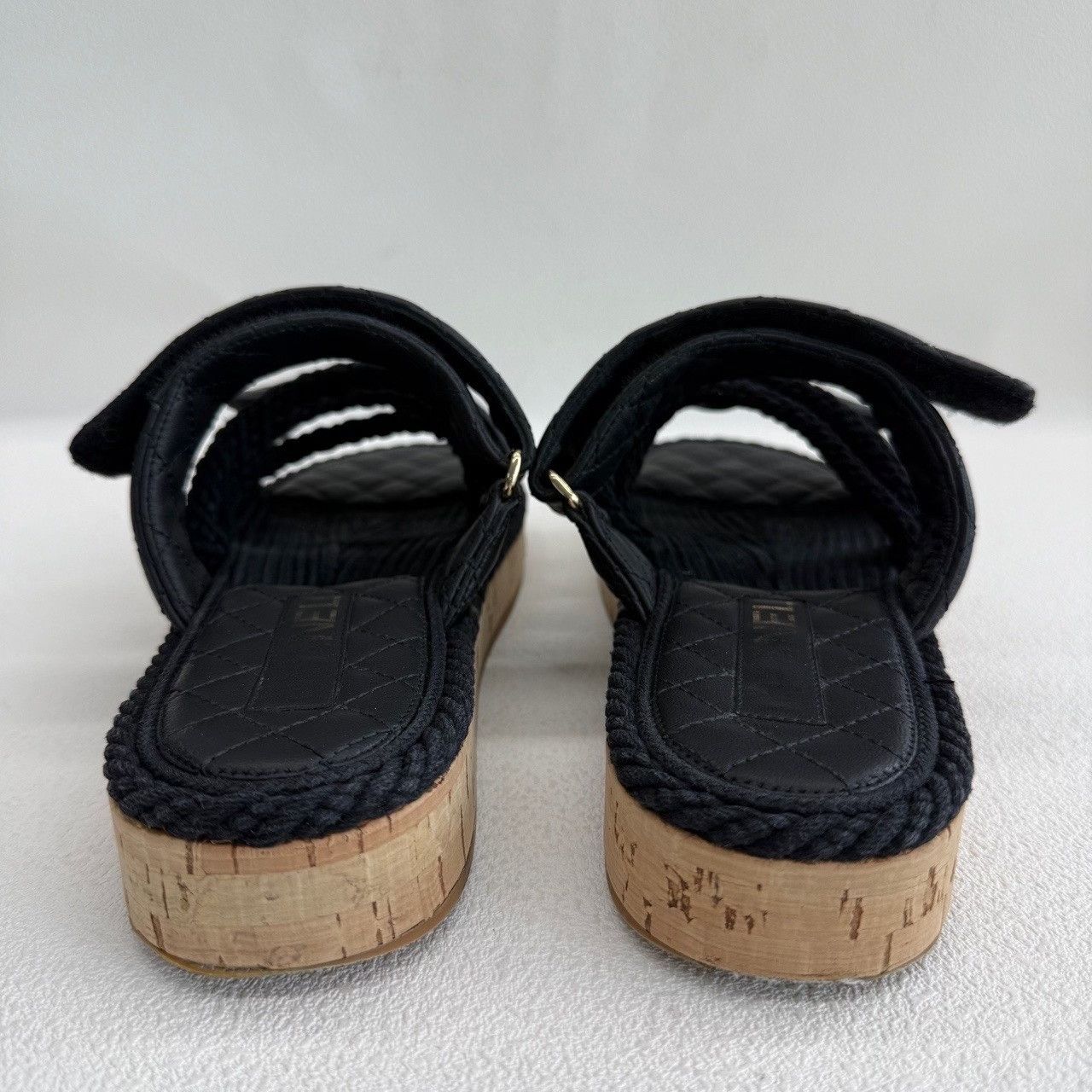 Chanel Chanel Leather Black Sandals Eu 39 Women Size US 9 / IT 39 - 5 Thumbnail