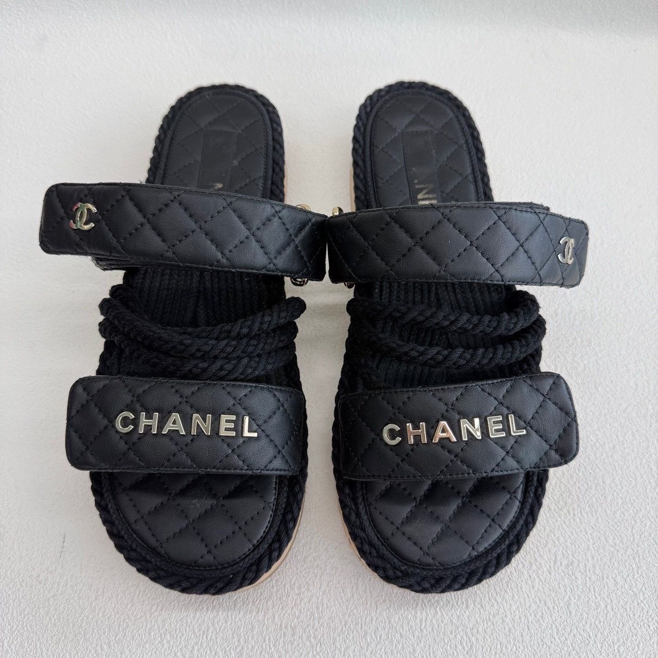 Chanel Chanel Leather Black Sandals Eu 39 Women Size US 9 / IT 39 - 2 Thumbnail