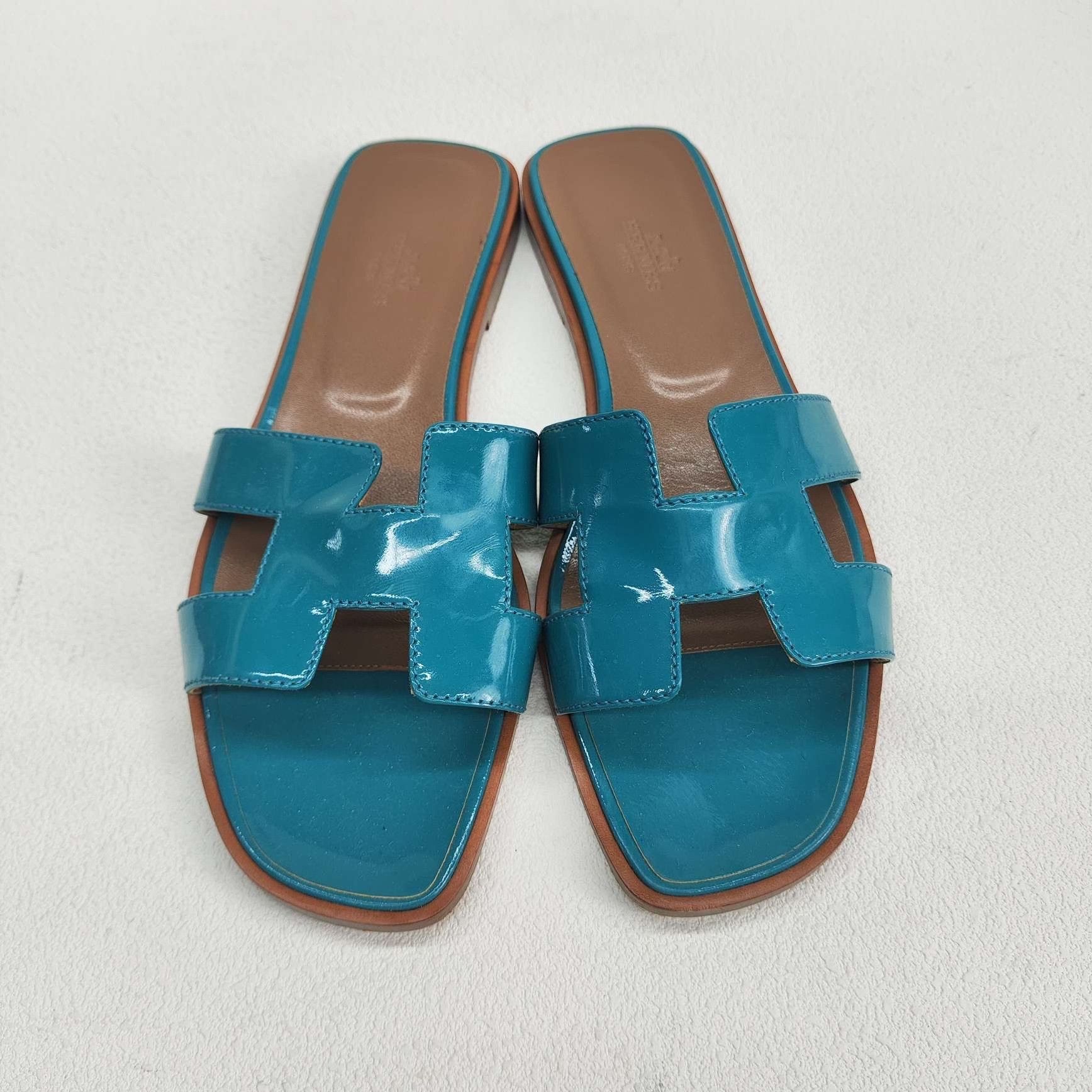 Hermes Hermes Patent Multi Sandals us_7-5 Women Size US 7.5 / IT 37.5 - 2 Thumbnail