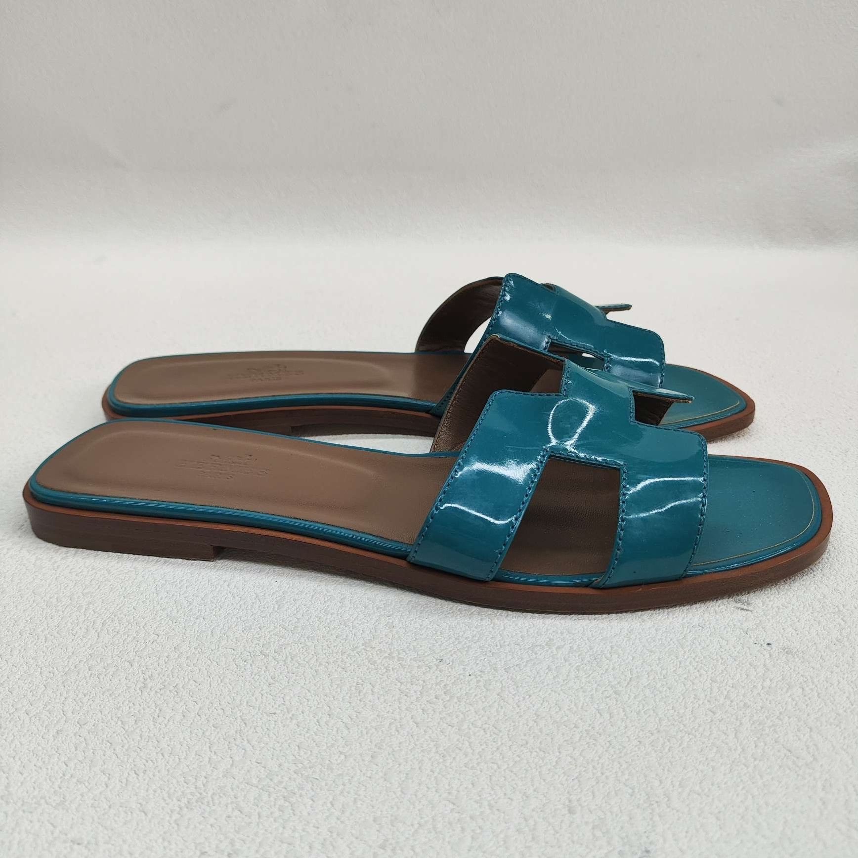 Hermes Hermes Patent Multi Sandals us_7-5 Women Size US 7.5 / IT 37.5 - 7 Thumbnail