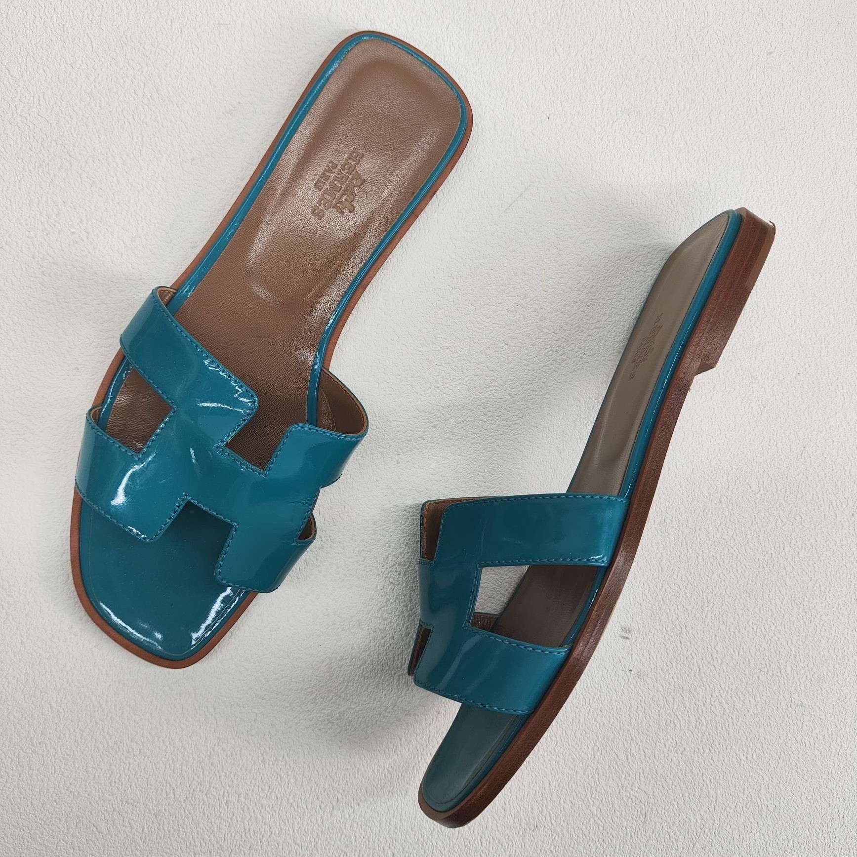 Hermes Hermes Patent Multi Sandals us_7-5 Women Size US 7.5 / IT 37.5 - 8 Thumbnail