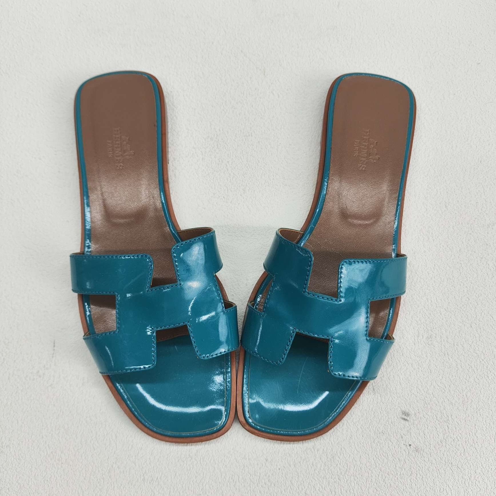 Hermes Hermes Patent Multi Sandals us_7-5 Women Size US 7.5 / IT 37.5 - 9 Thumbnail