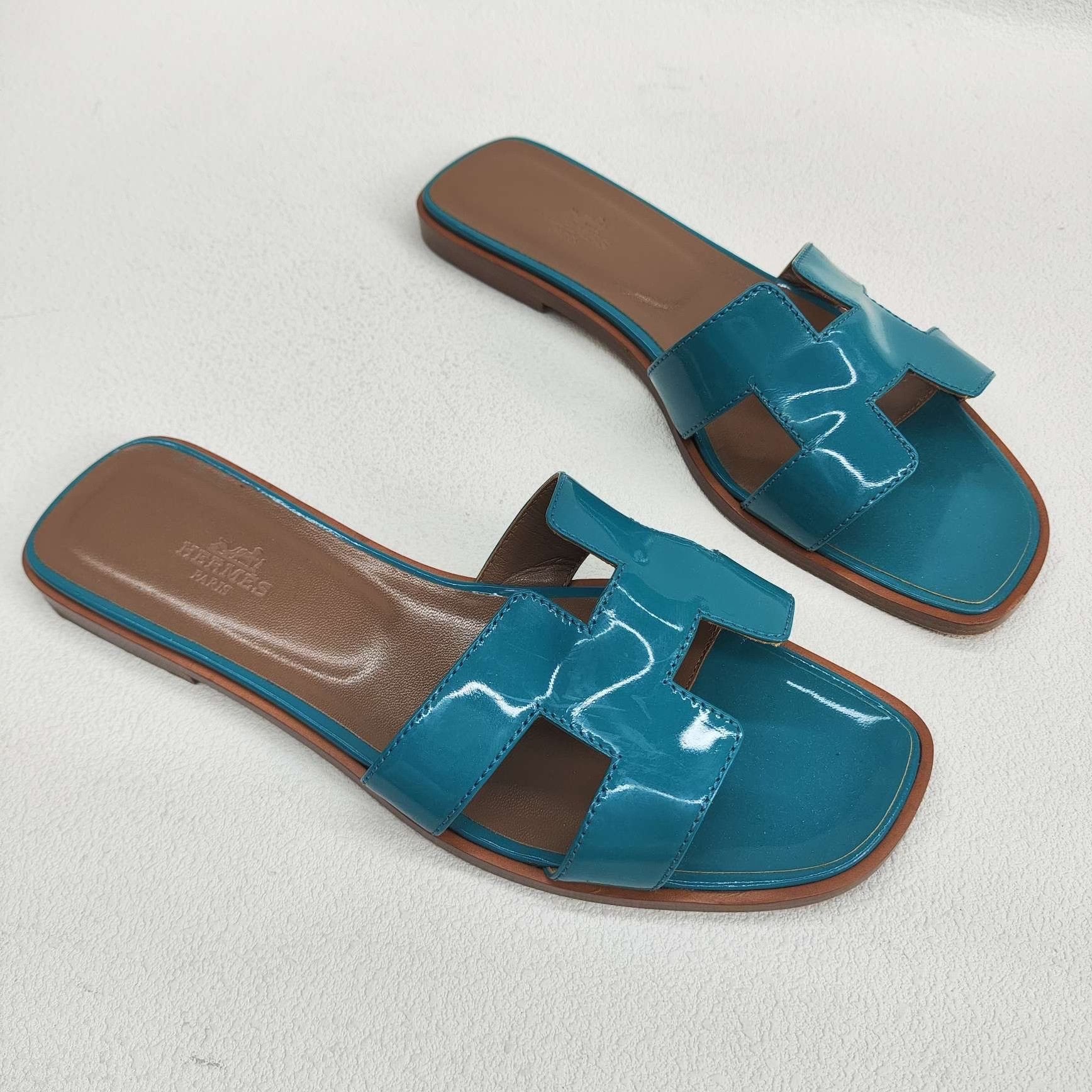 Hermes Hermes Patent Multi Sandals us_7-5 Women Size US 7.5 / IT 37.5 - 3 Thumbnail