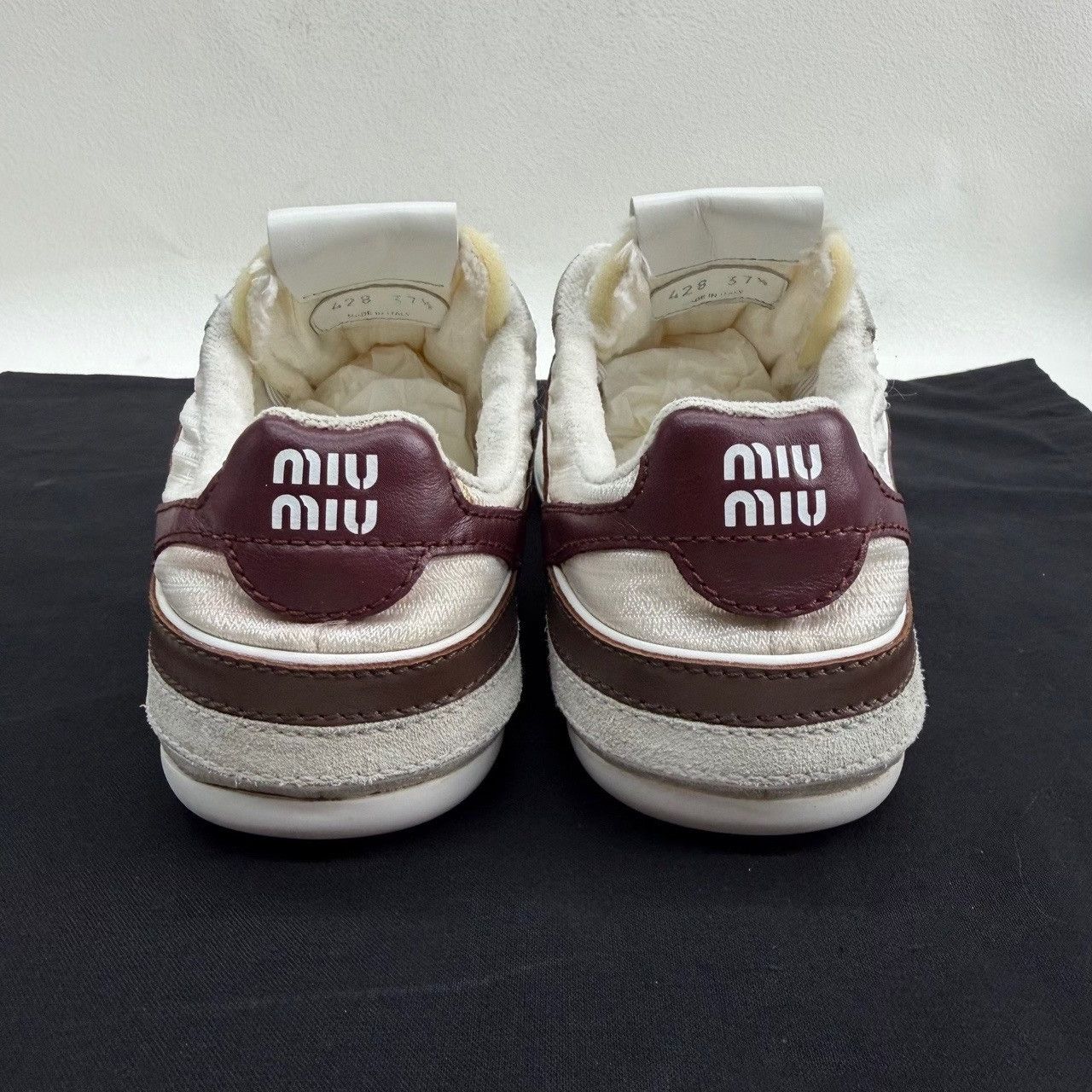 Miu Miu Miu Miu White Lowtop Sneakers us_6-5 Women Size US 6.5 / IT 36.5 - 5 Thumbnail