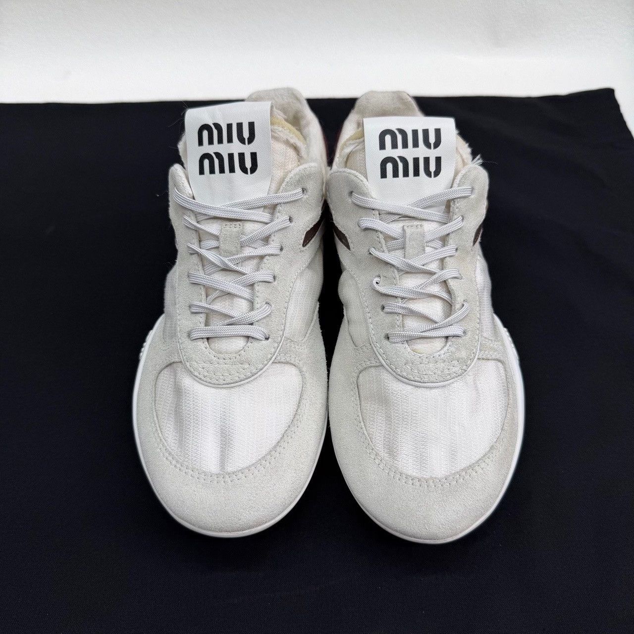 Miu Miu Miu Miu White Lowtop Sneakers us_6-5 Women Size US 6.5 / IT 36.5 - 2 Thumbnail