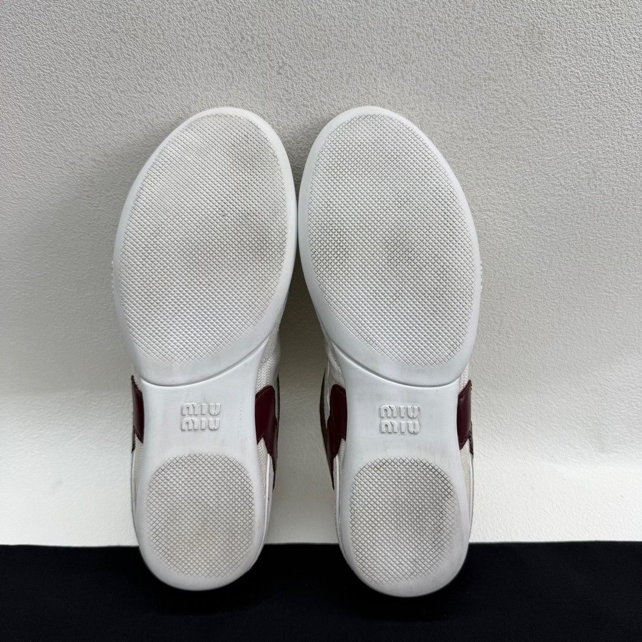 Miu Miu Miu Miu White Lowtop Sneakers us_6-5 Women Size US 6.5 / IT 36.5 - 7 Thumbnail