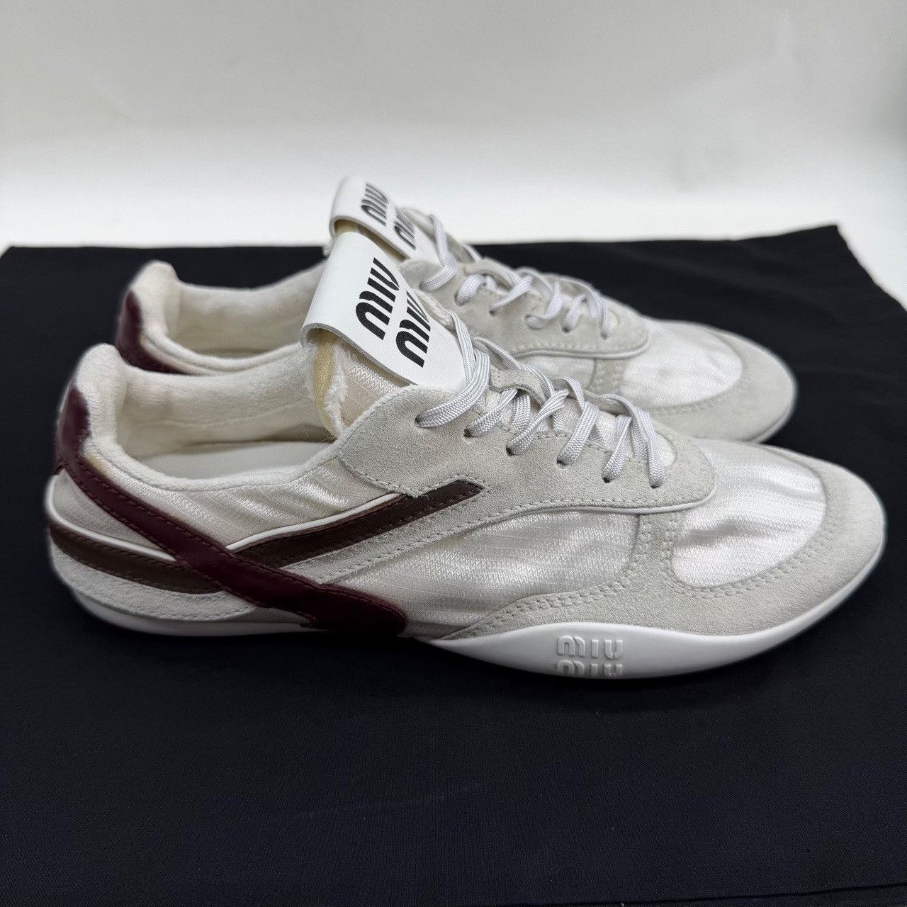 Miu Miu Miu Miu White Lowtop Sneakers us_6-5 Women Size US 6.5 / IT 36.5 - 4 Thumbnail