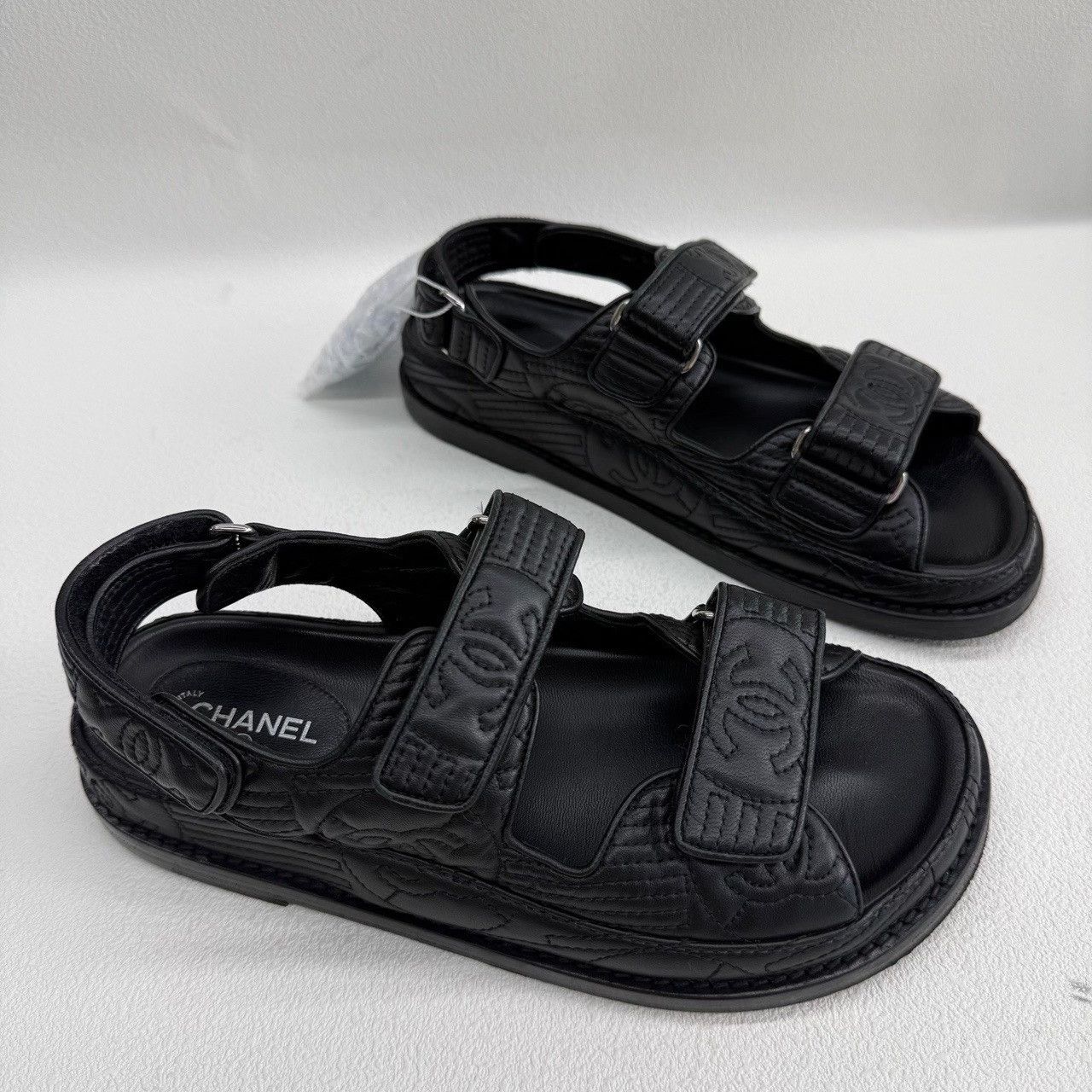 Chanel Chanel Black Sandals us_6-5 Women Size US 6.5 / IT 36.5 - 3 Thumbnail