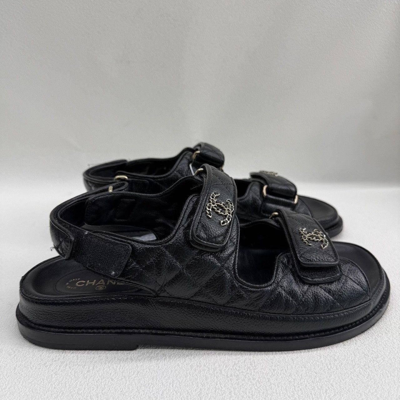Chanel Chanel Black Sandals us_8-5 Women Size US 8.5 / IT 38.5 - 4 Thumbnail