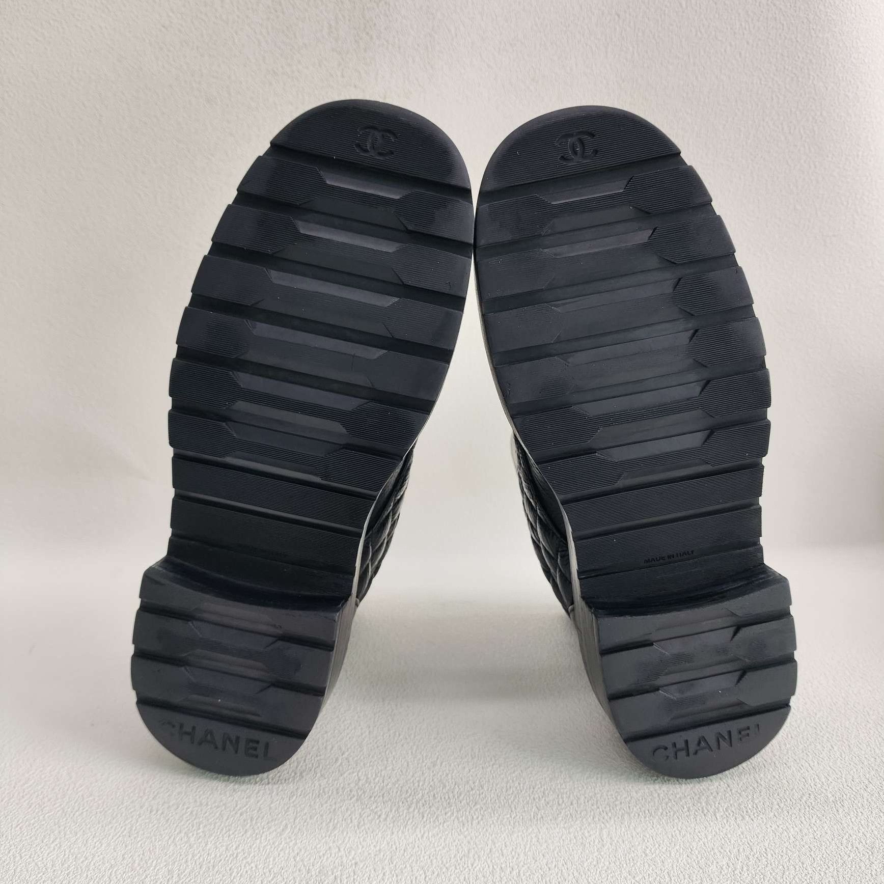 Chanel Chanel Retro Plaid Black Boots us_7-5 Women Size US 7.5 / IT 37.5 - 7 Thumbnail