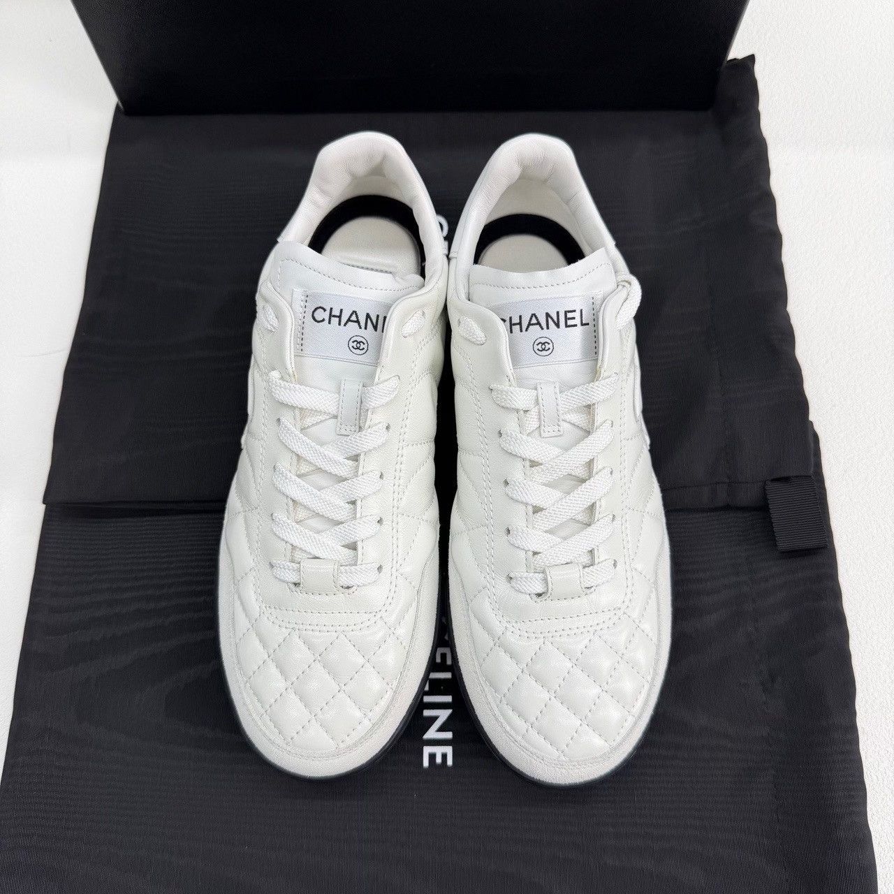 Chanel Chanel Leather White Lowtop Sneakers us_5 Women Size US 5 / IT 35 - 9 Thumbnail