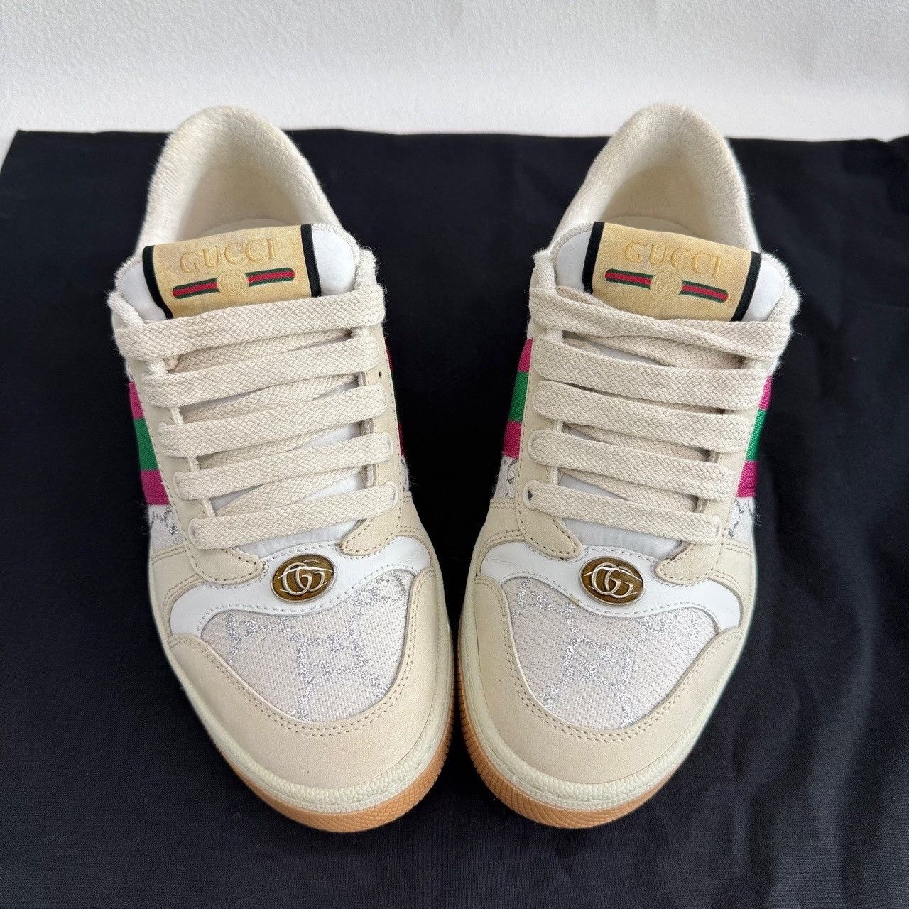 Gucci Gucci Leather Beige Lowtop Sneakers us_5 Women Size US 5 / IT 35 - 9 Thumbnail