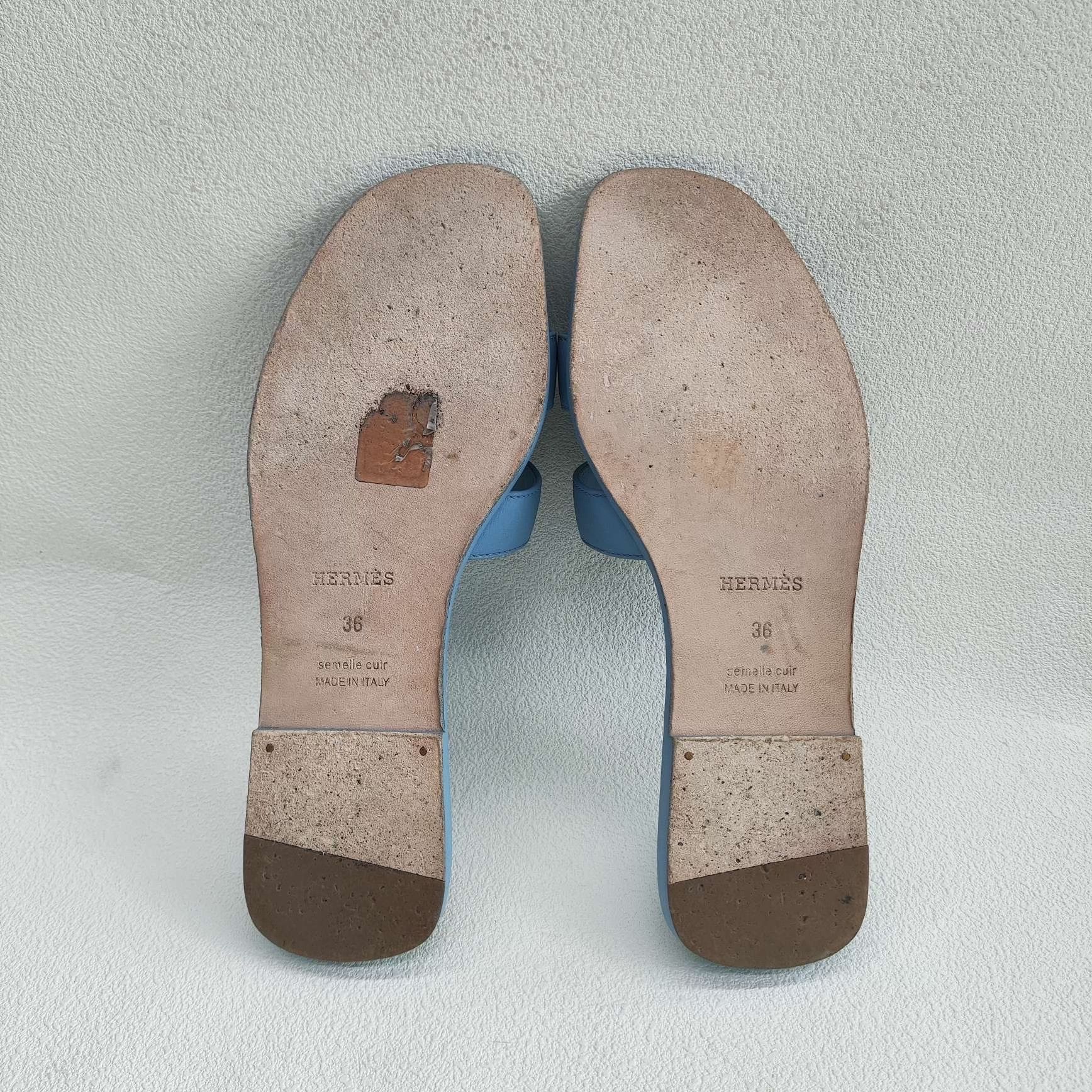 Hermes Hermes Blue Sandals us_6 Women Size US 6 / IT 36 - 7 Thumbnail