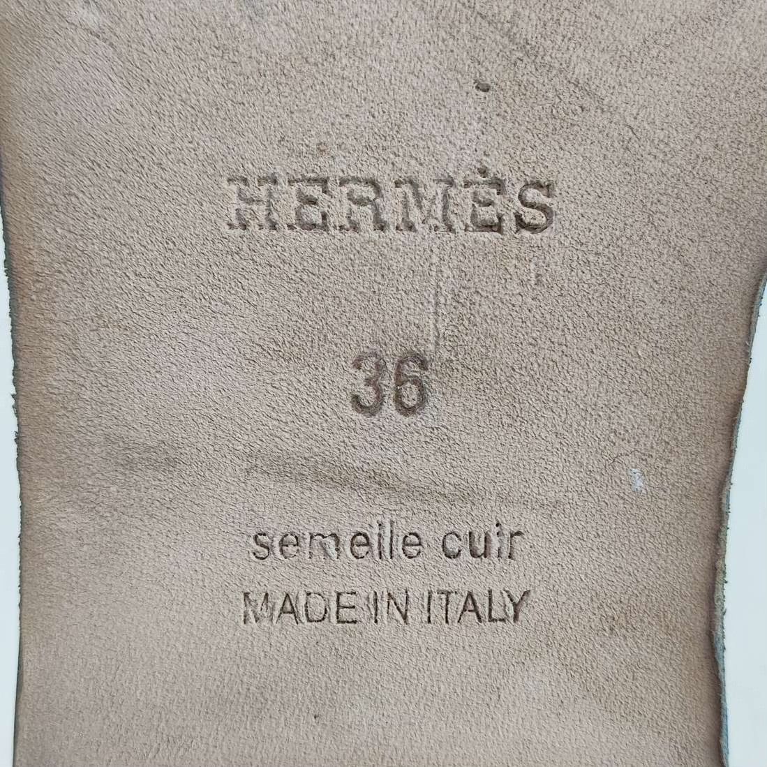 Hermes Hermes Blue Sandals us_6 Women Size US 6 / IT 36 - 6 Thumbnail
