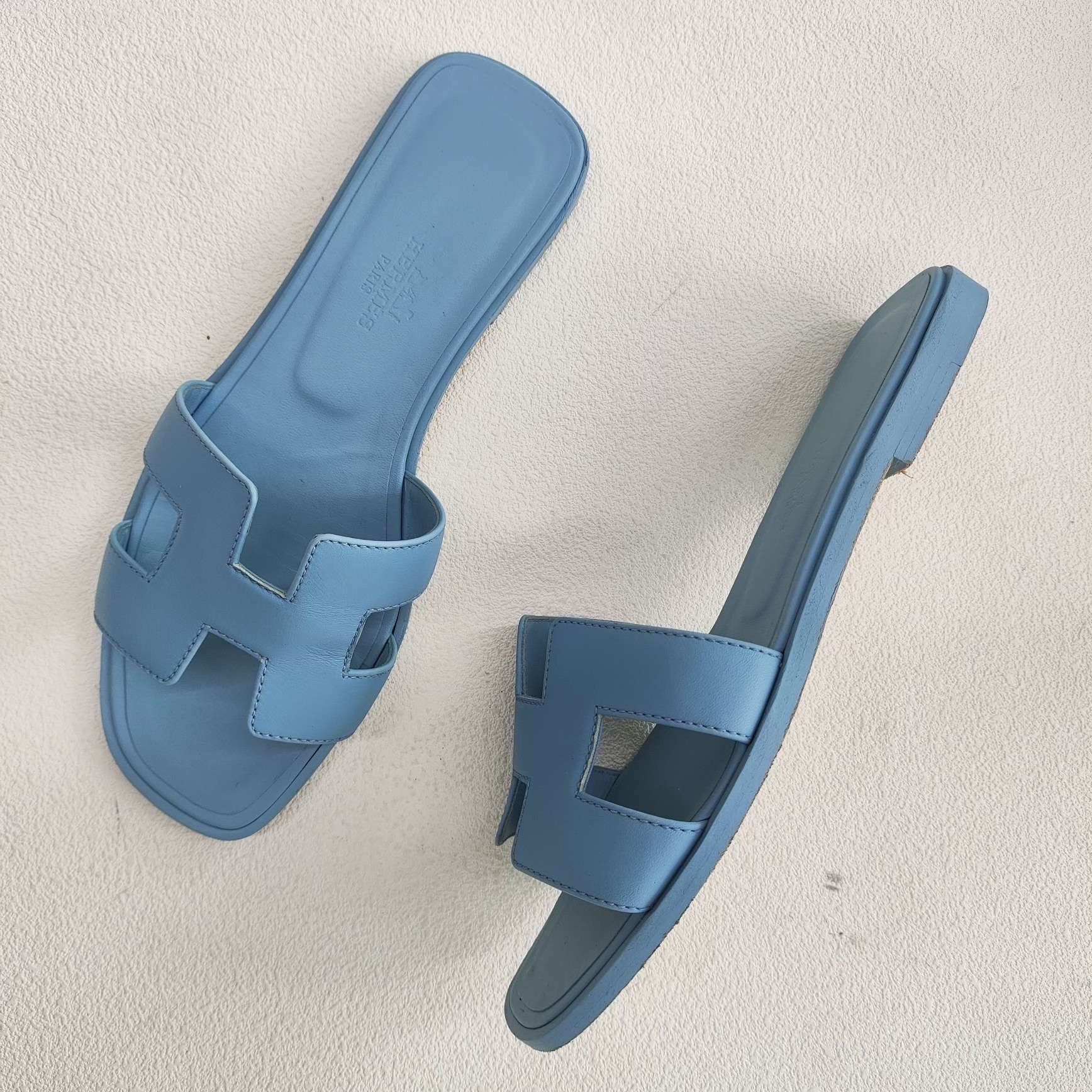 Hermes Hermes Blue Sandals us_6 Women Size US 6 / IT 36 - 8 Thumbnail