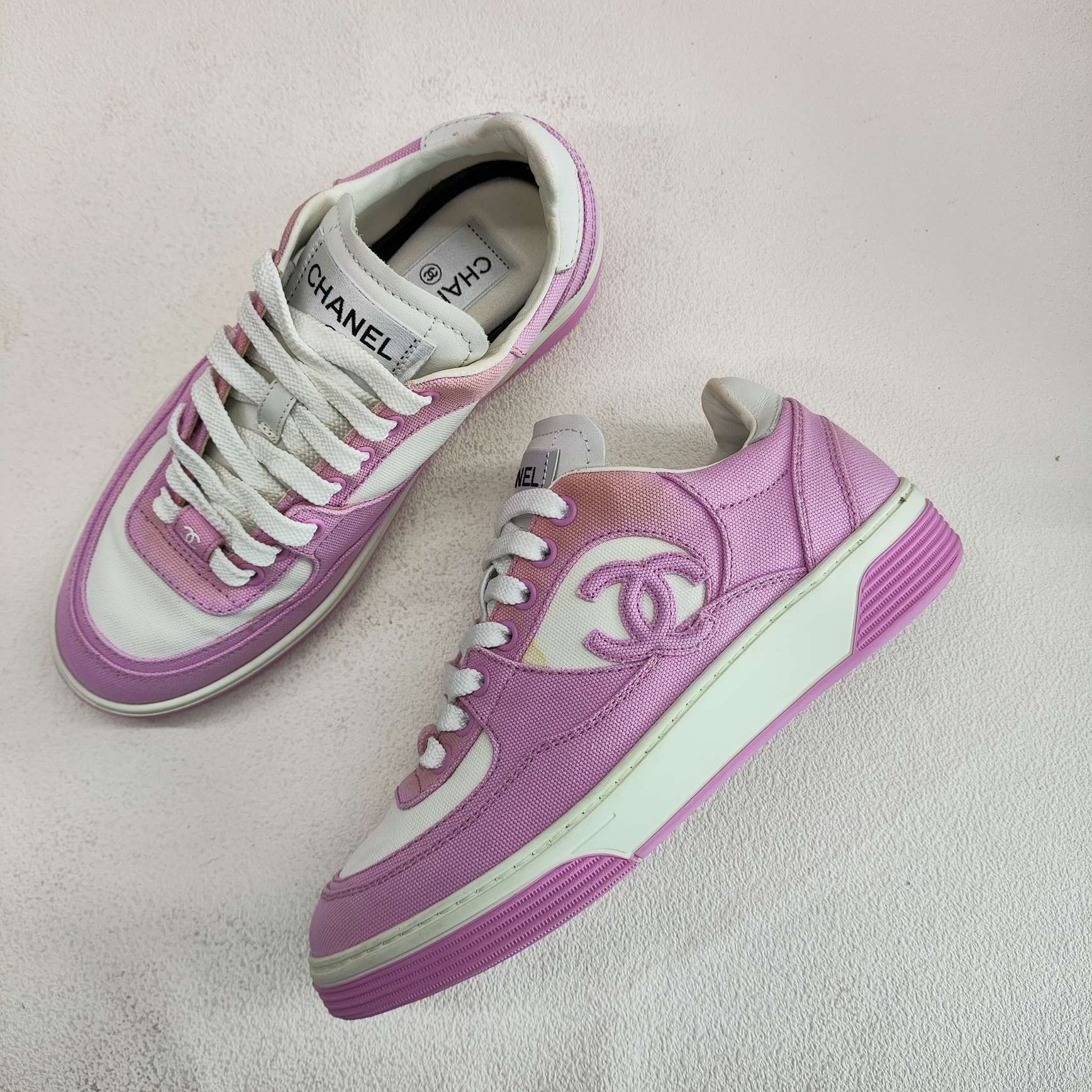 Chanel Chanel Pink Lowtop Sneakers us_6 Women Size US 6 / IT 36 - 8 Thumbnail