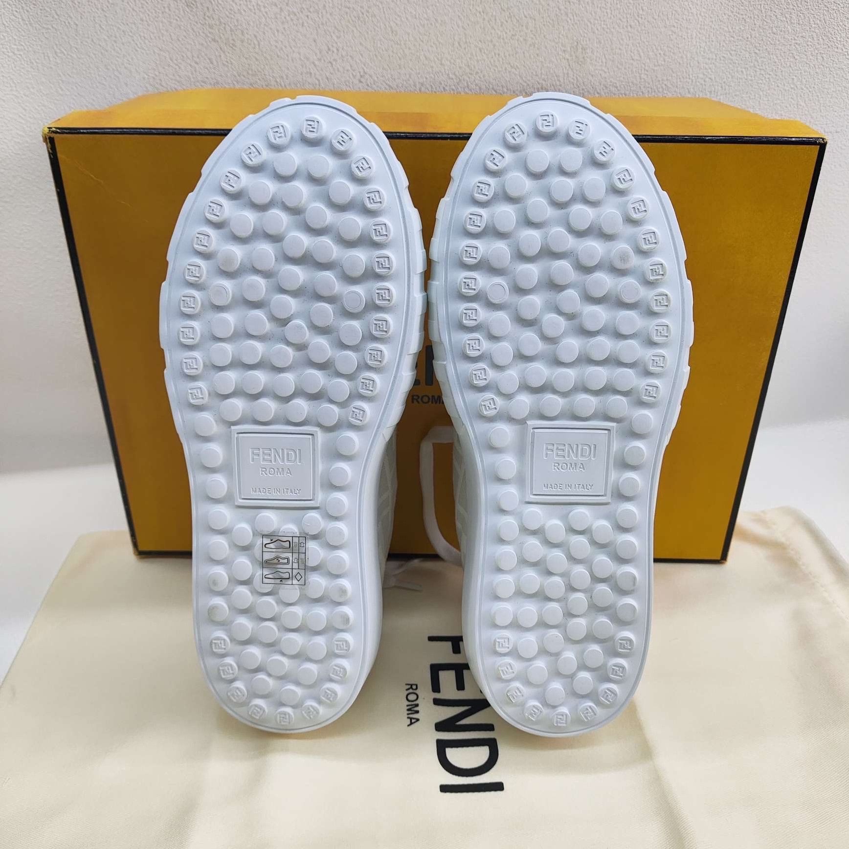 Fendi Fendi Leather White Lowtop Sneakers us_6-5 Women Size US 6.5 / IT 36.5 - 7 Thumbnail