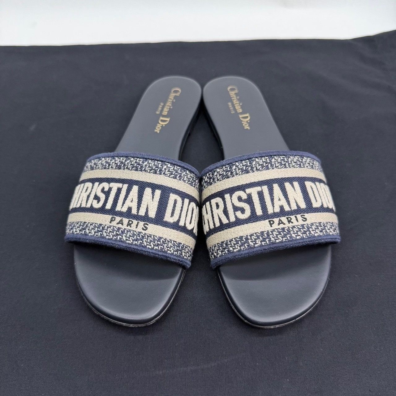 Dior Dior Canvas Printed Blue Sandals us_8-5 Women Size US 8.5 / IT 38.5 - 2 Thumbnail